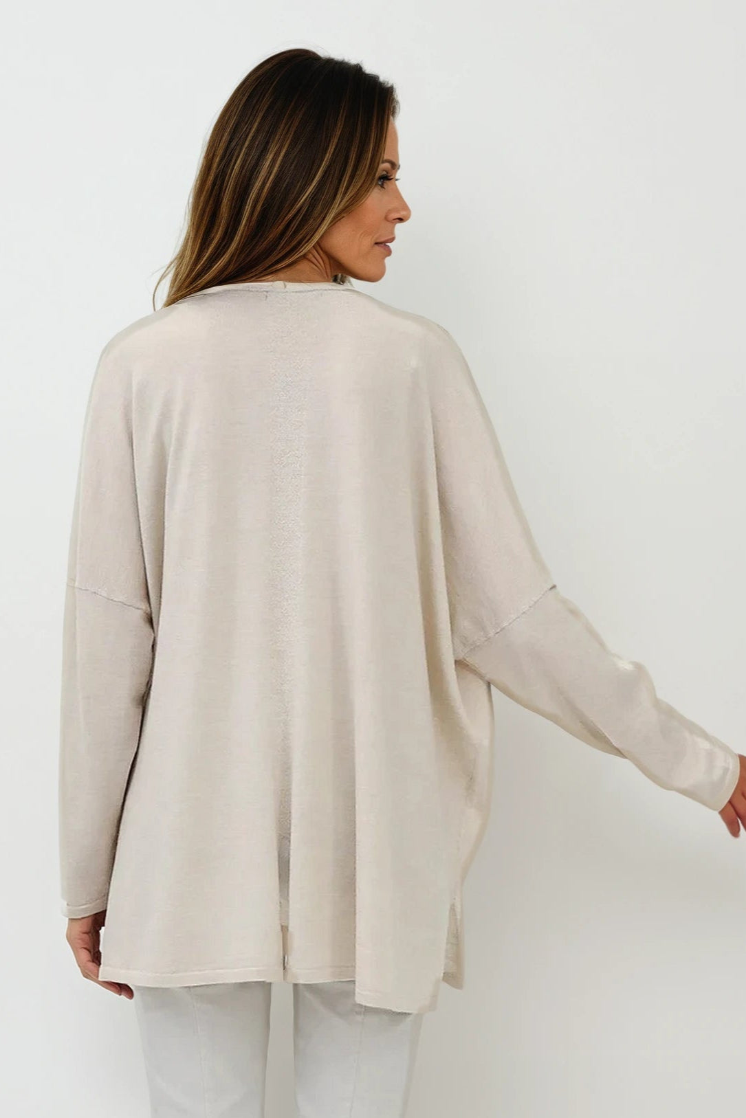 MATTEO OVERSIZED LONG SLEEVE CREW IN FINE ITALIAN MERINO - Jarbo