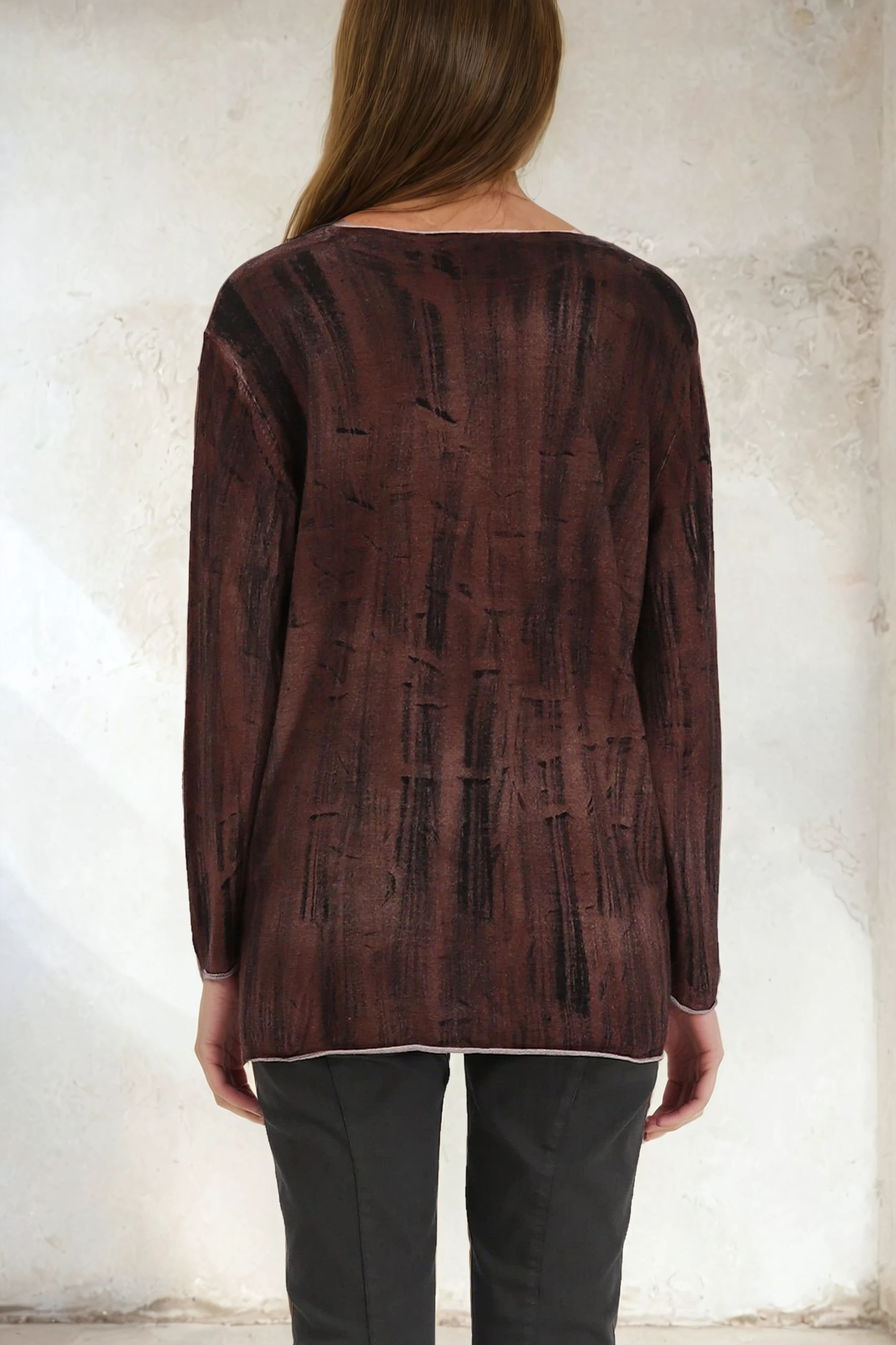 MATTIA RELAXED CREW IN HAND - DYED CASHMERE - Jarbo