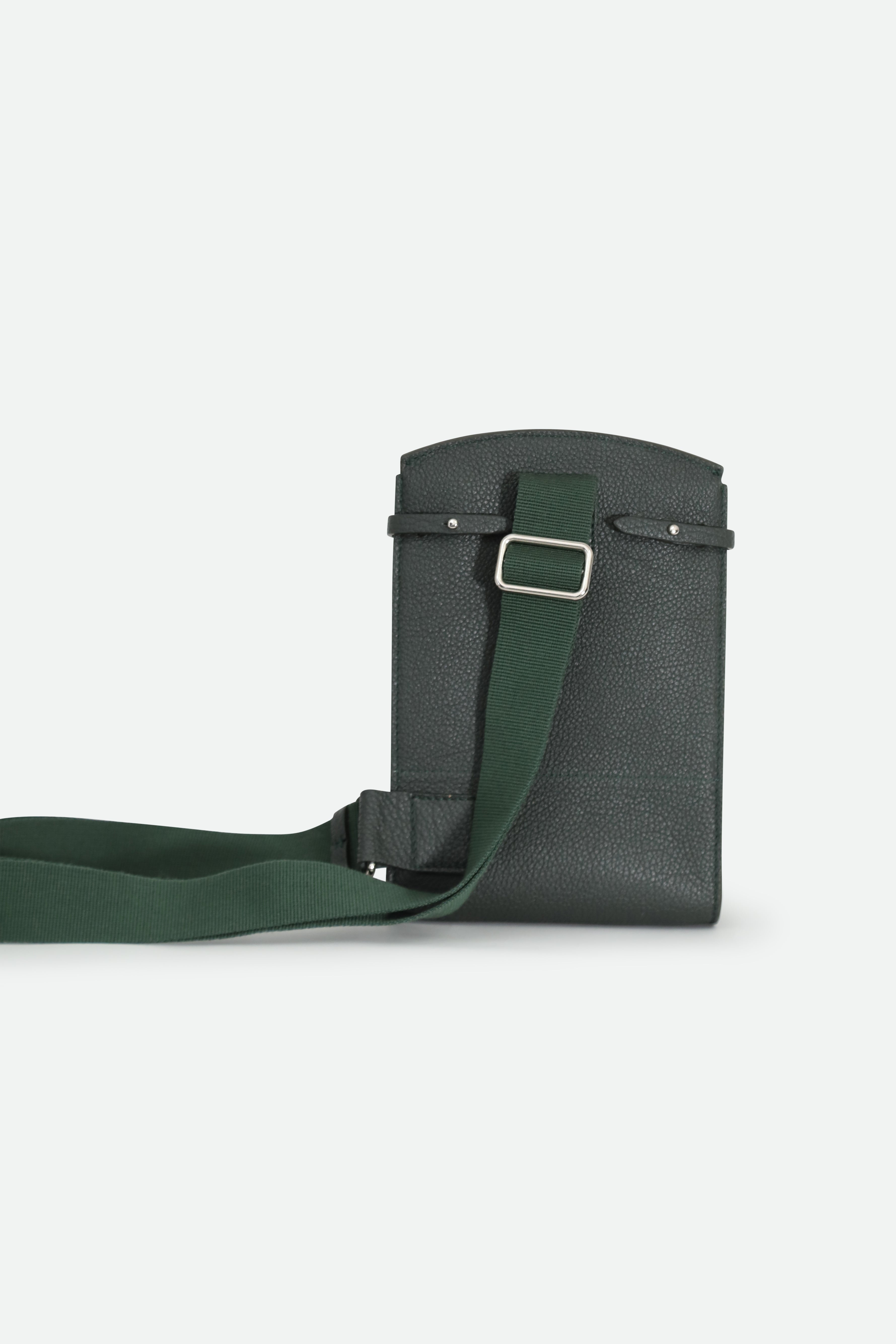 MONZA ITALIAN LEATHER CROSSBODY BAG FOREST - Jarbo