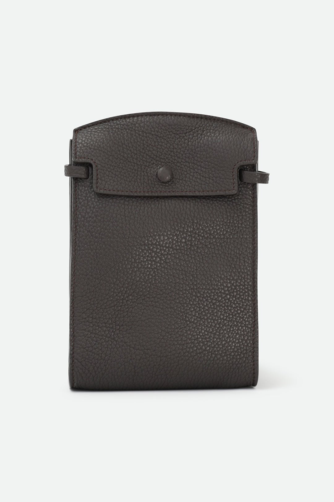MONZA ITALIAN LEATHER CROSSBODY IN DARK CHOCOLATE BROWN - Jarbo