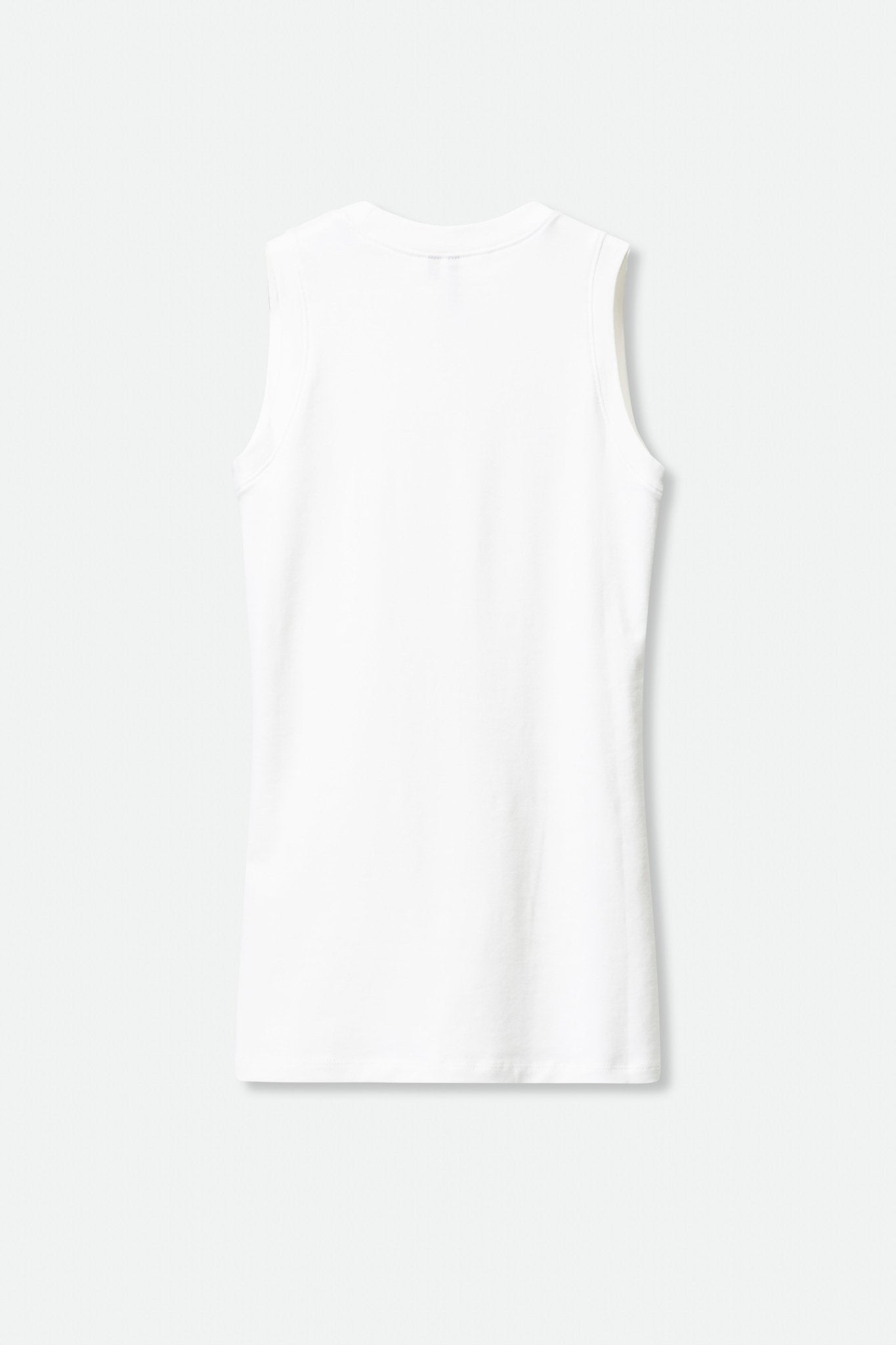 MUSCLE TANK HIP LENGTH IN PIMA COTTON STRETCH
