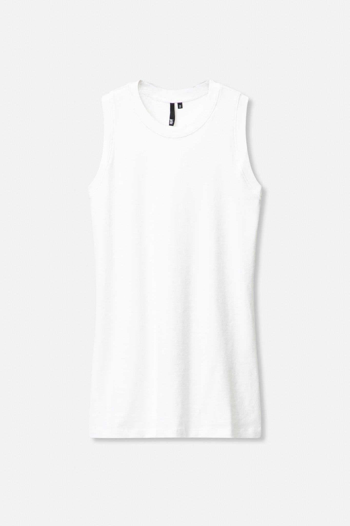 MUSCLE TANK TUNIC LENGTH IN PIMA COTTON STRETCH