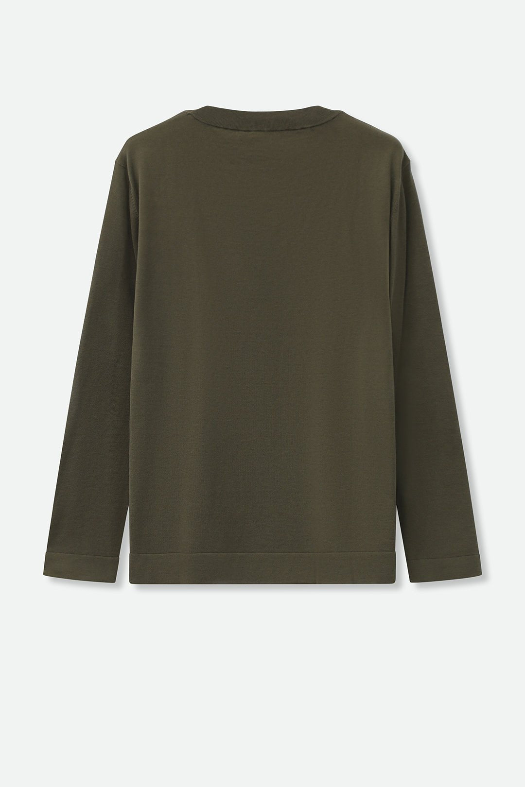 NICO LONG SLEEVE CREW IN FINE GAUGE ITALIAN SILK COTTON - Jarbo