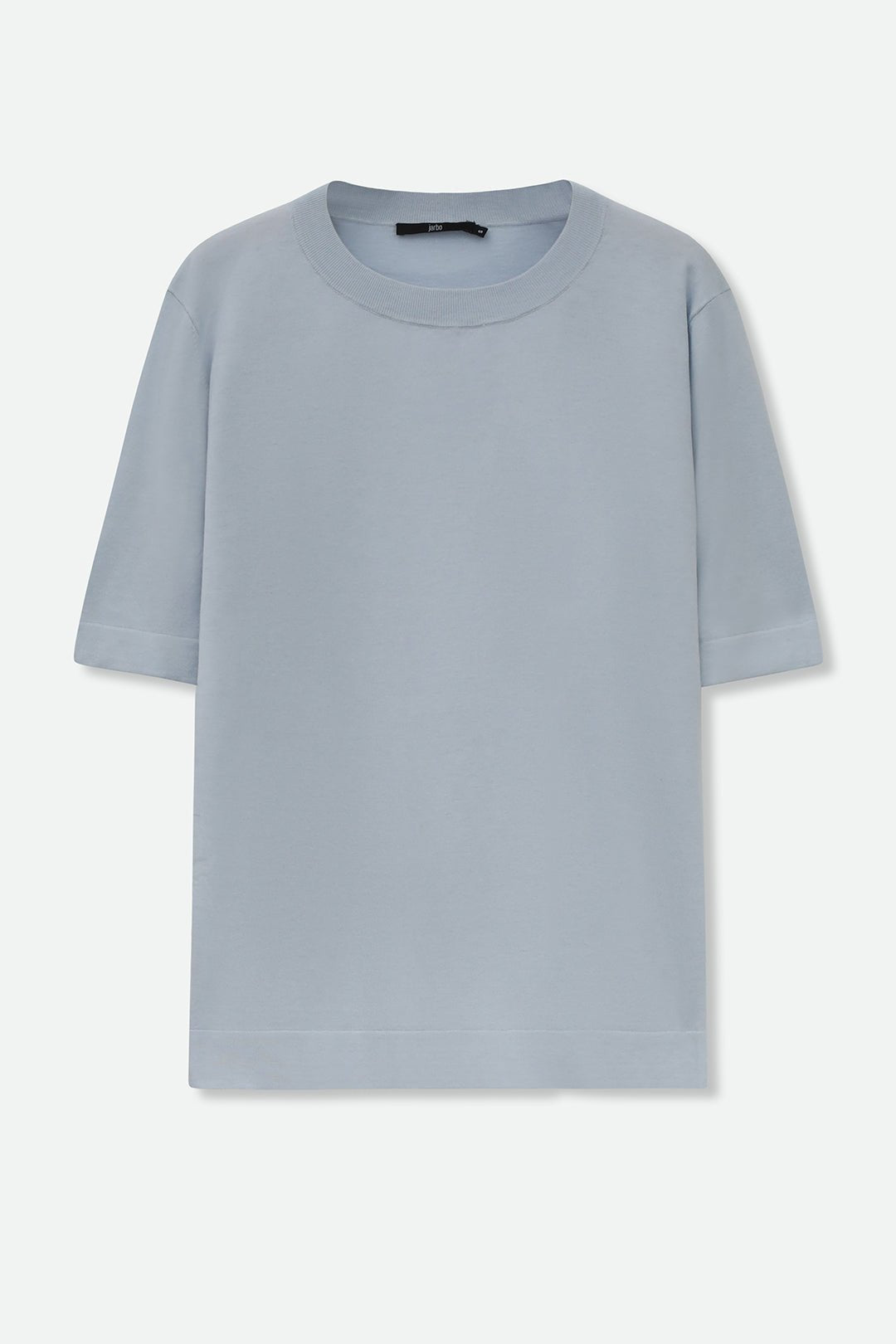 NICO TENNIS ELBOW SLEEVE CREW IN FINE GAUGE ITALIAN SILK COTTON - Jarbo