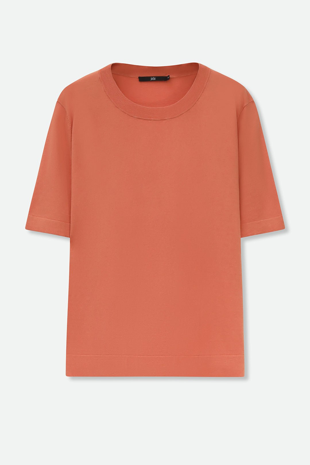 NICO TENNIS ELBOW SLEEVE CREW IN FINE GAUGE ITALIAN SILK COTTON - Jarbo