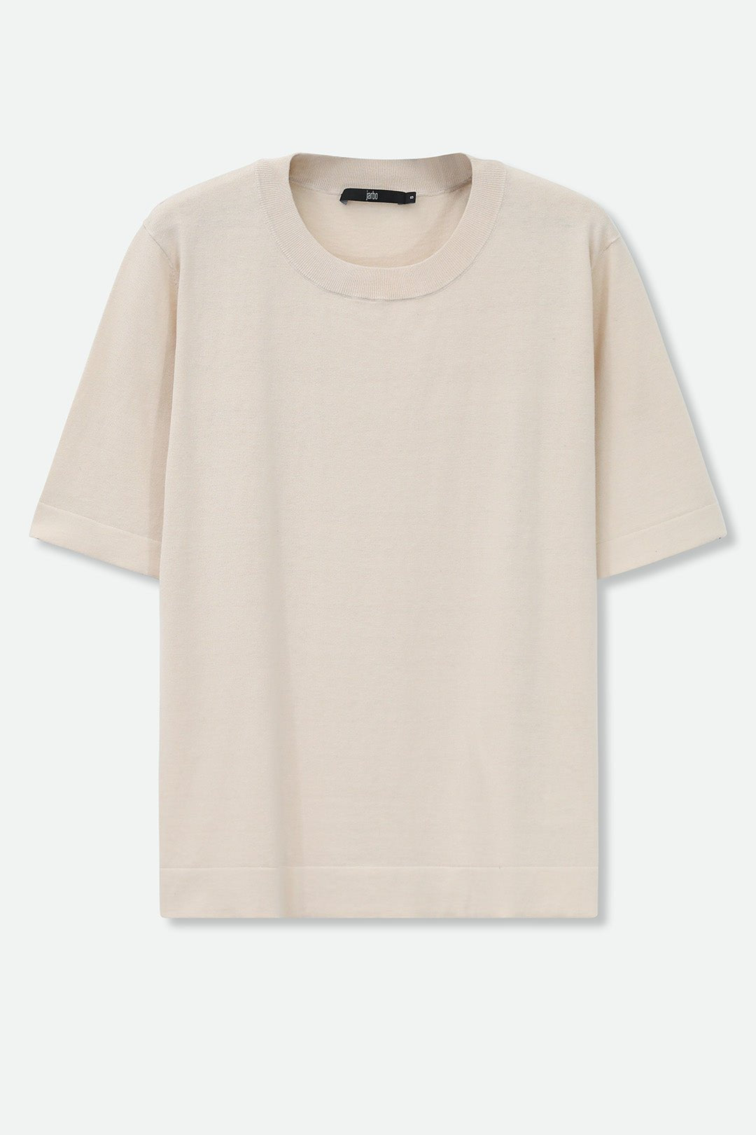 NICO TENNIS ELBOW SLEEVE CREW IN FINE GAUGE ITALIAN SILK COTTON - Jarbo