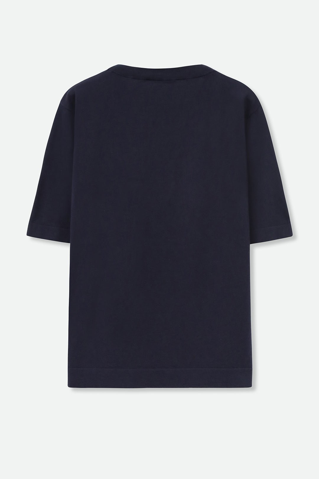 NICO TENNIS ELBOW SLEEVE CREW IN FINE GAUGE ITALIAN SILK COTTON - Jarbo
