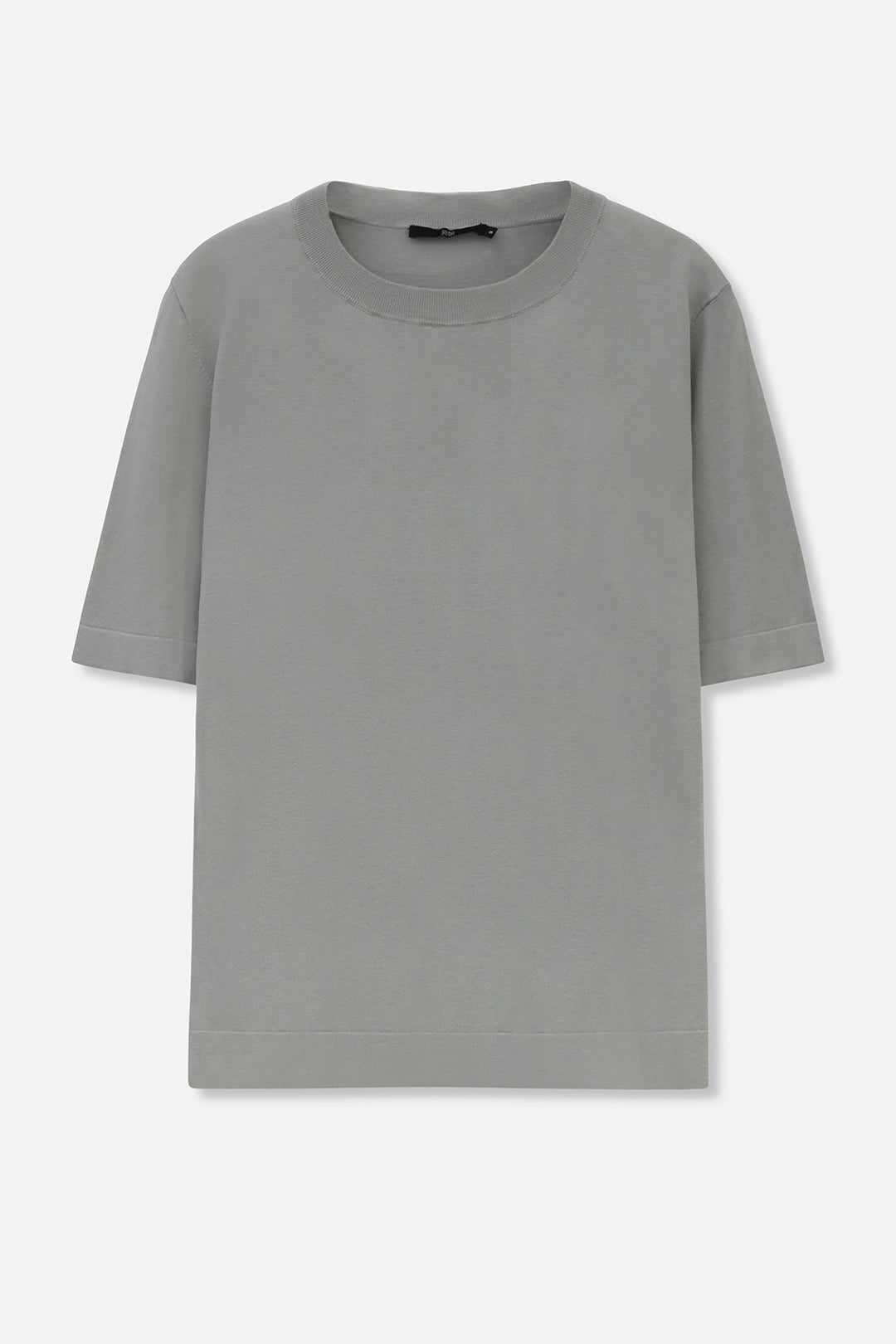 NICO TENNIS ELBOW SLEEVE CREW IN FINE GAUGE ITALIAN SILK COTTON - Jarbo