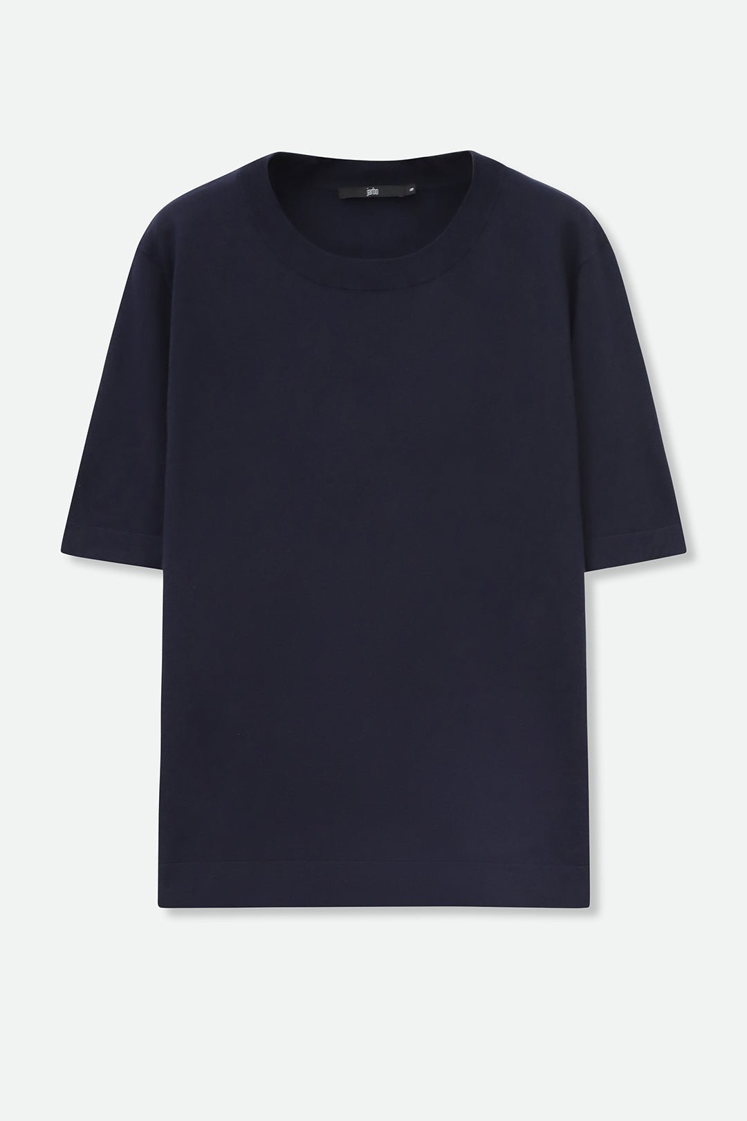 NICO TENNIS ELBOW SLEEVE CREW IN FINE GAUGE ITALIAN SILK COTTON - Jarbo