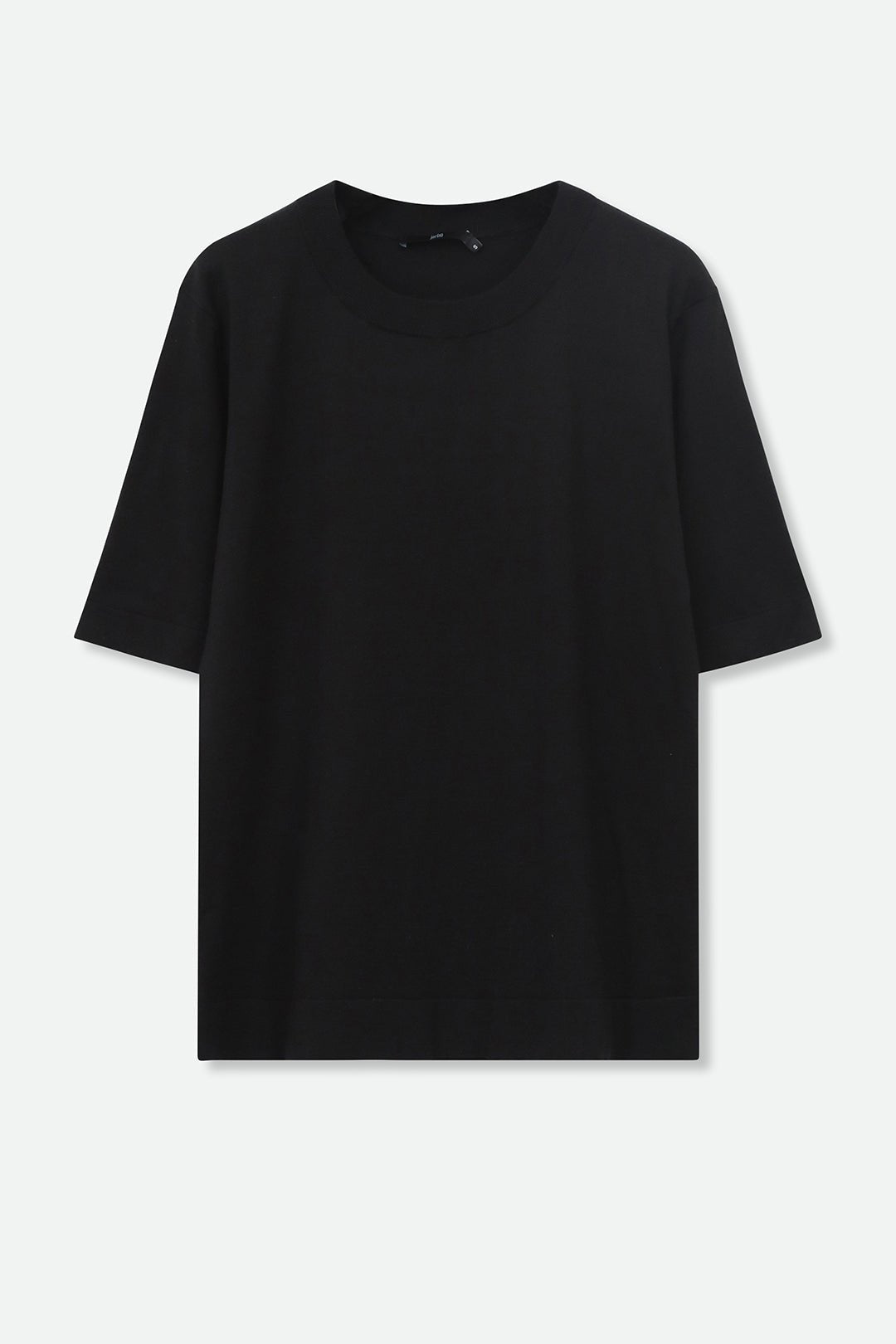 NICO TENNIS ELBOW SLEEVE CREW IN FINE GAUGE ITALIAN SILK COTTON - Jarbo