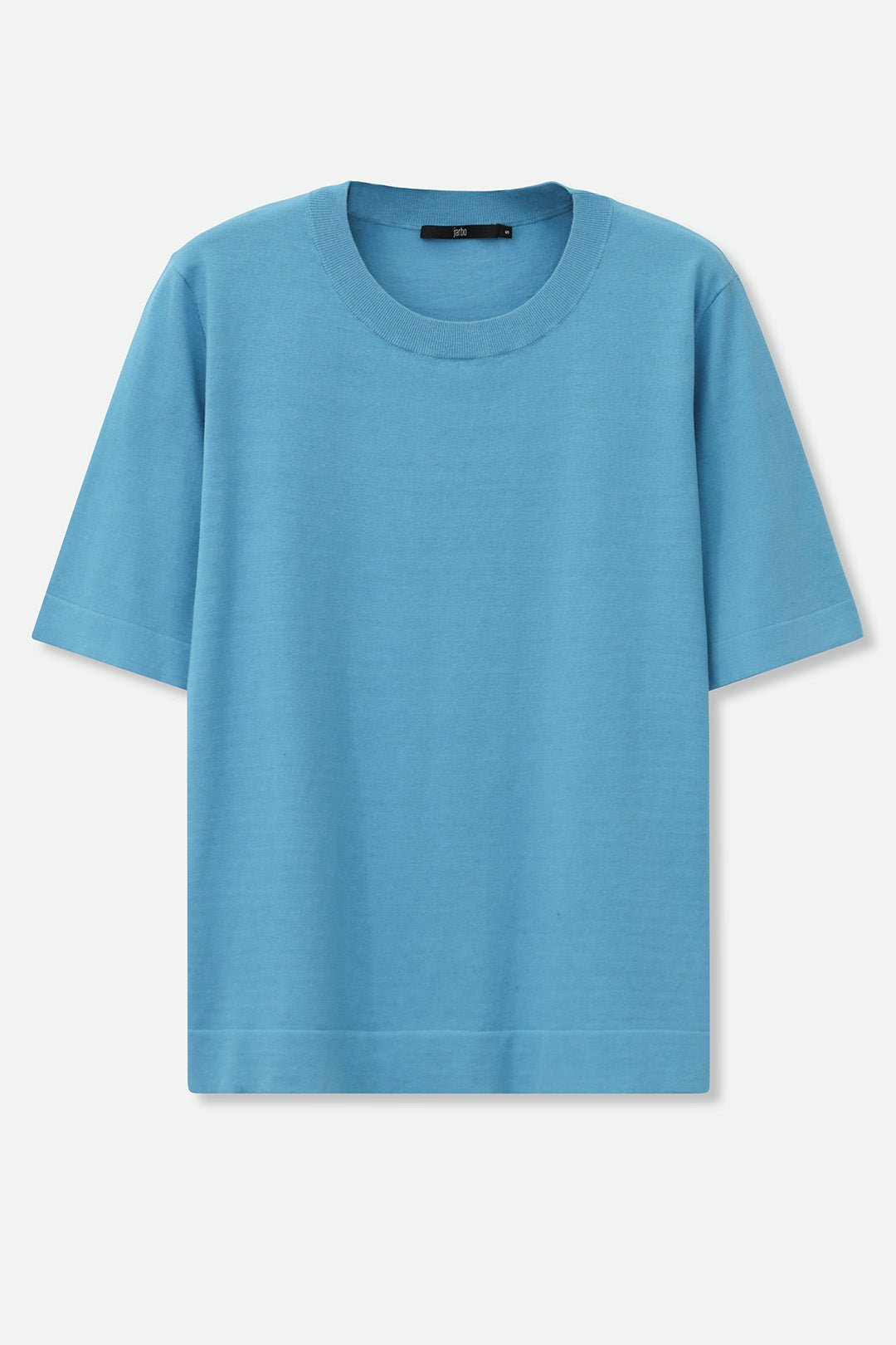 NICO TENNIS ELBOW SLEEVE CREW IN FINE GAUGE ITALIAN SILK COTTON - Jarbo