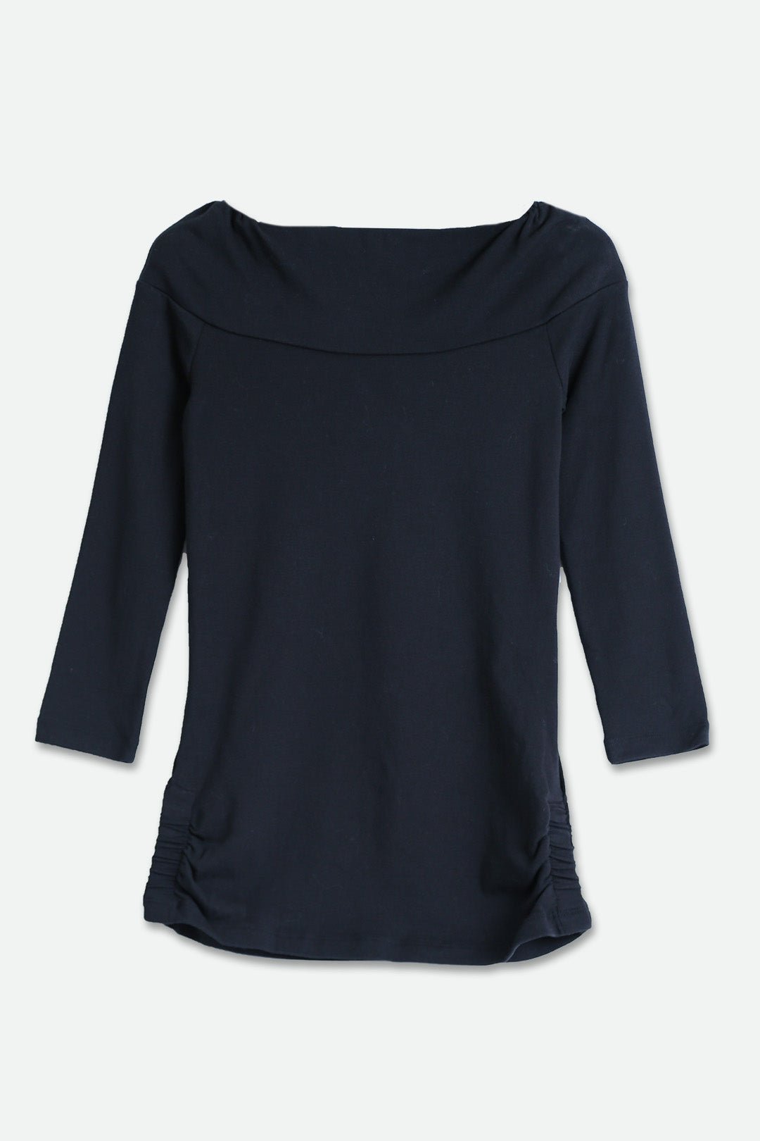 OFF SHOULDER 3/4 SLEEVE TOP IN PIMA COTTON STRETCH