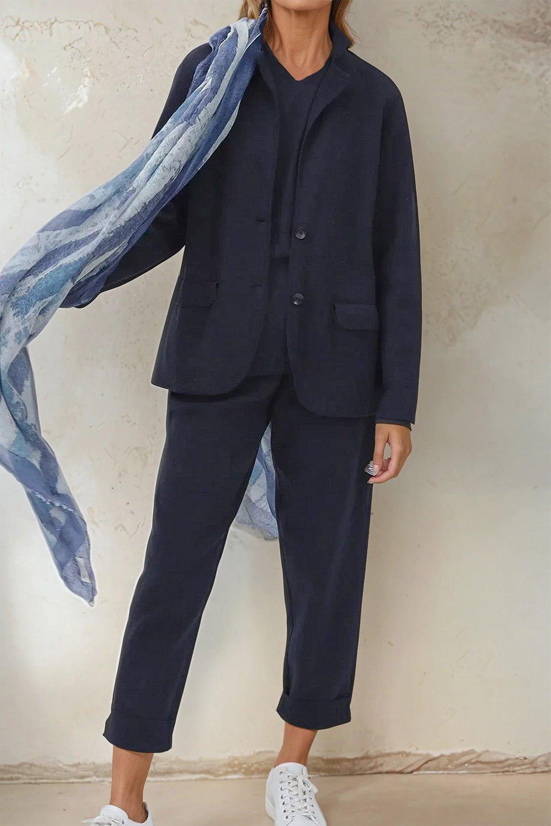 PAIGE PANT IN DOUBLE KNIT HEATHERED PIMA COTTON - Jarbo