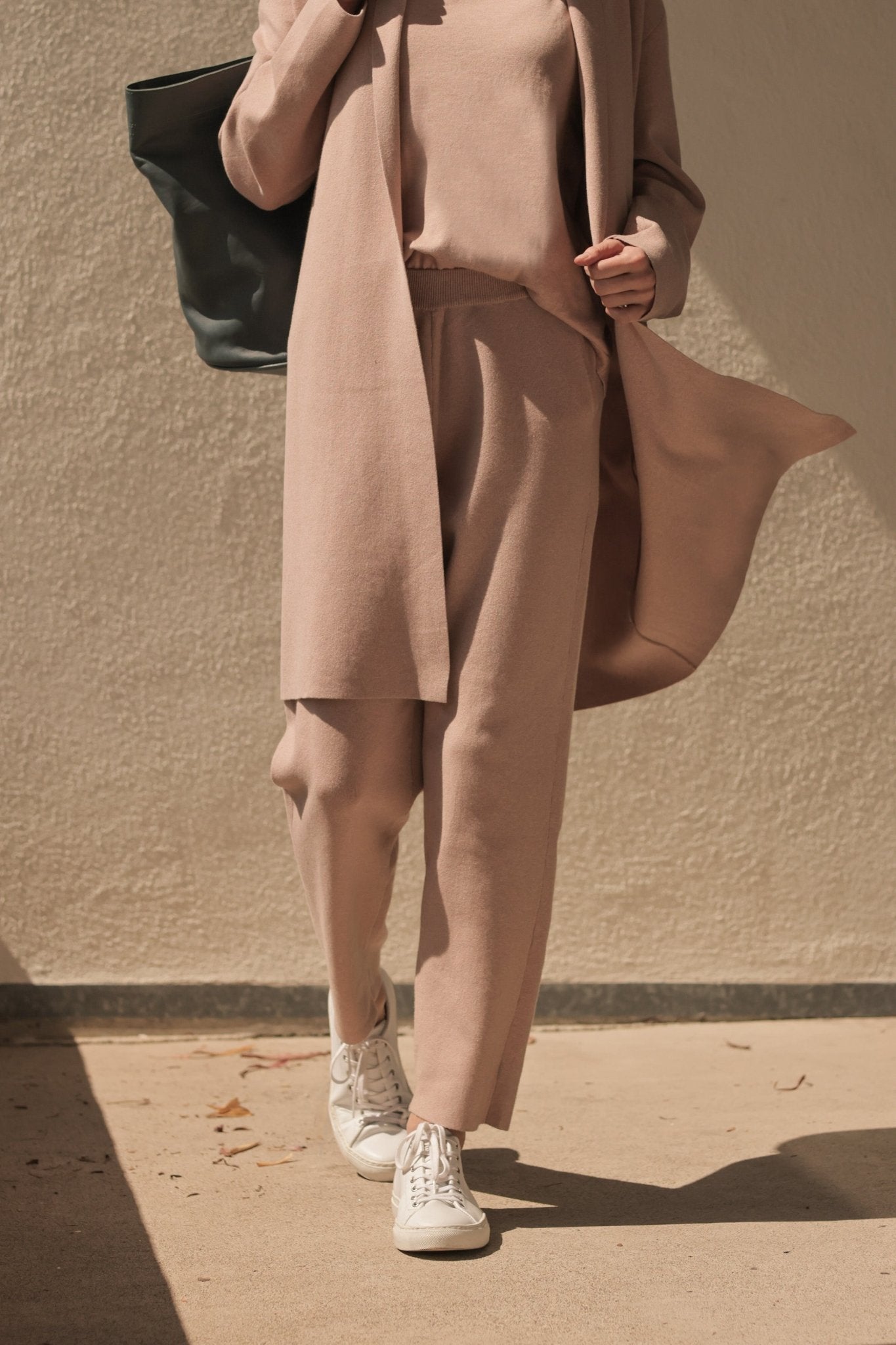 PAIGE PANT IN DOUBLE KNIT HEATHERED PIMA STRETCH