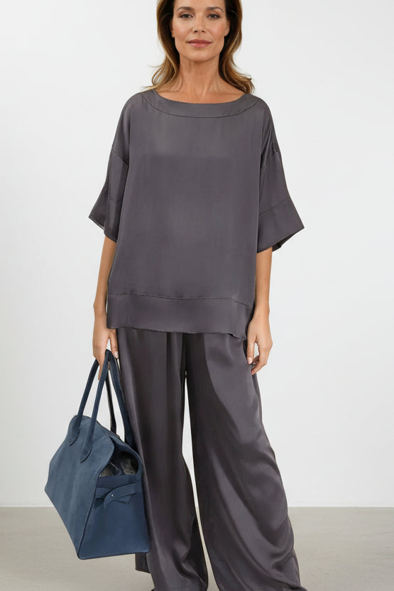 PALMETTO PANT IN SILK CHARMEUSE - Jarbo