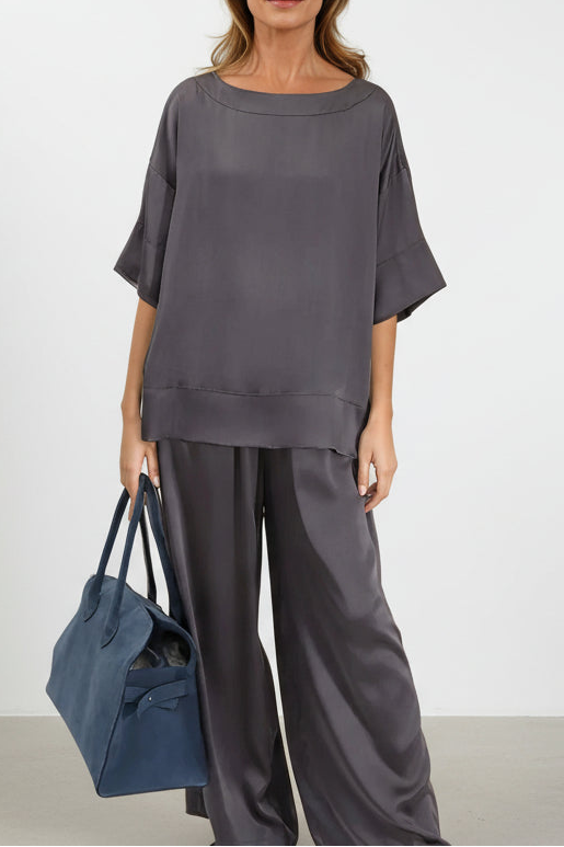 PALMETTO PANT IN SILK CHARMEUSE - Jarbo