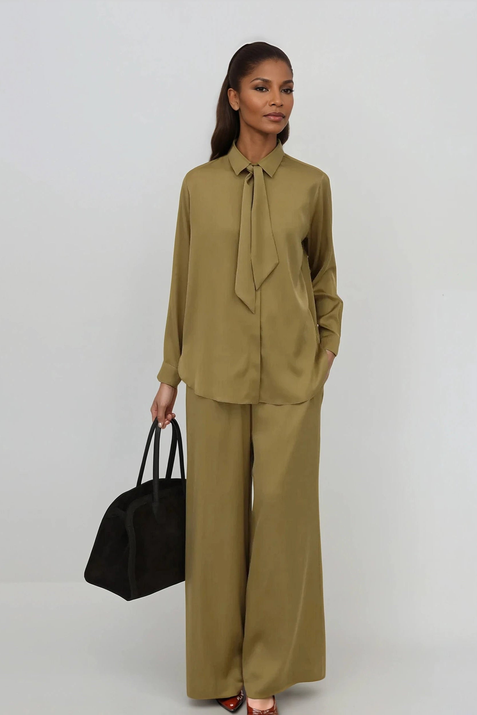 PALMETTO PANT IN SILK CHARMEUSE - Jarbo