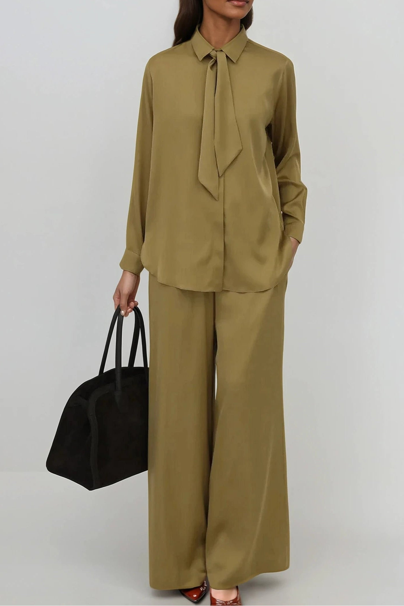 PALMETTO PANT IN SILK CHARMEUSE - Jarbo