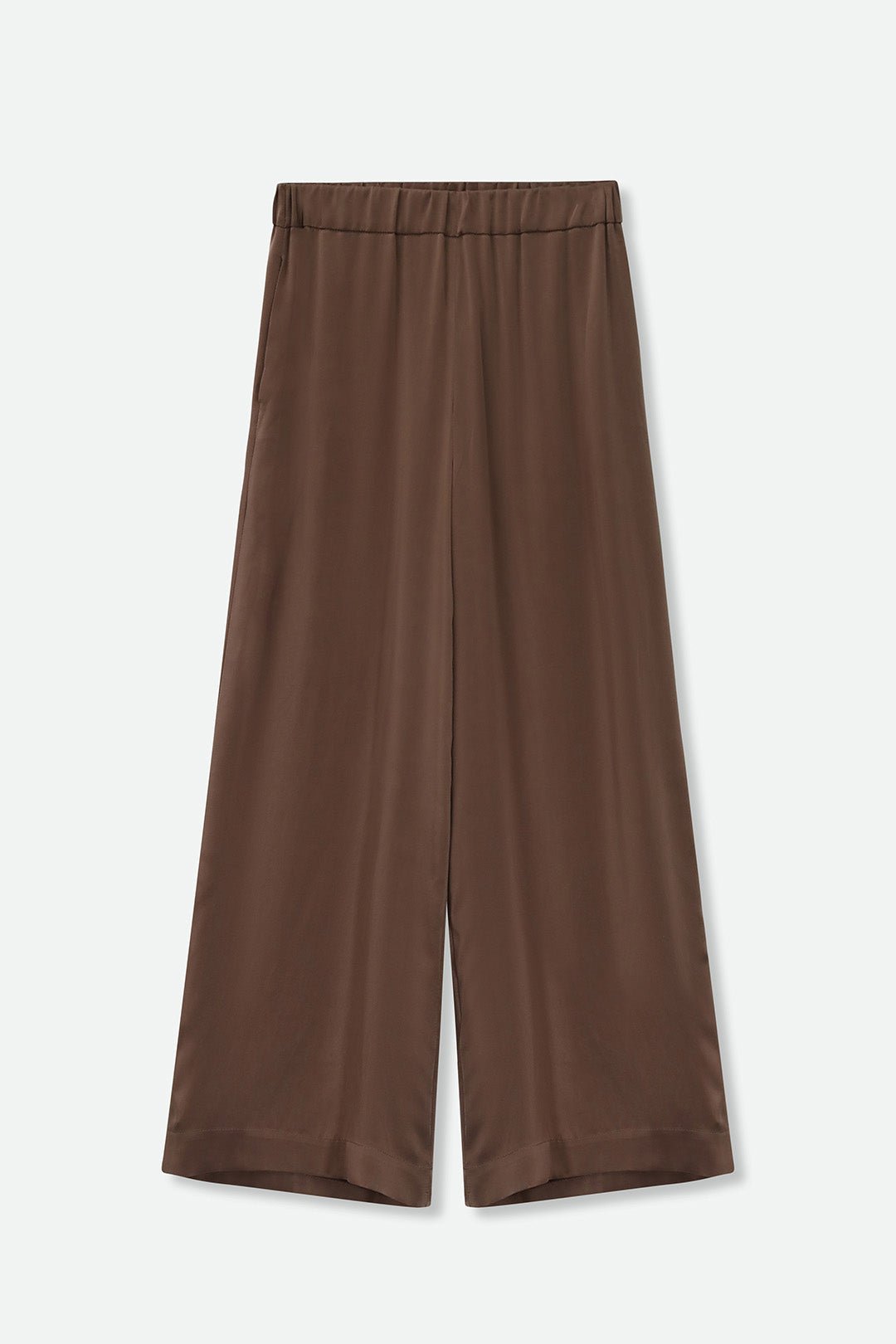 PALMETTO WIDE LEG PANT IN GARMENT-DYED SILK CHARMEUSE - Jarbo