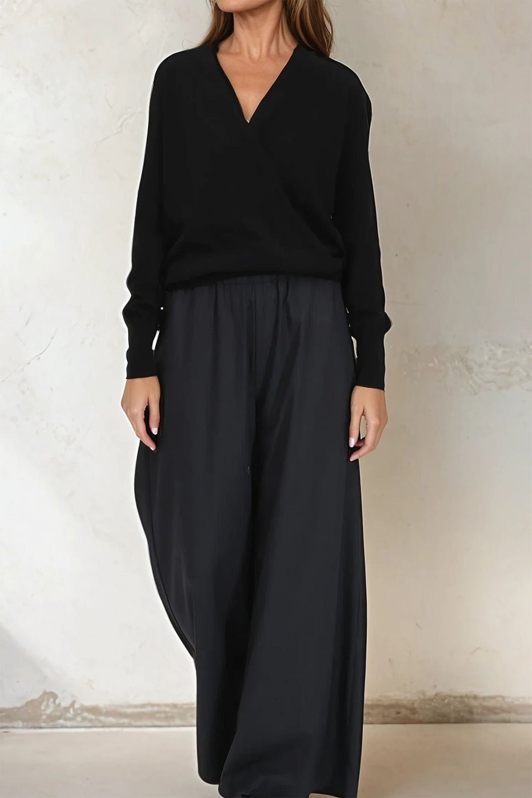 PALMETTO WIDE LEG PULL ON PANT IN GABARDINE - Jarbo