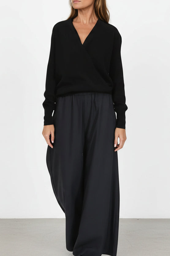 PALMETTO WIDE LEG PULL ON PANT IN GABARDINE - Jarbo