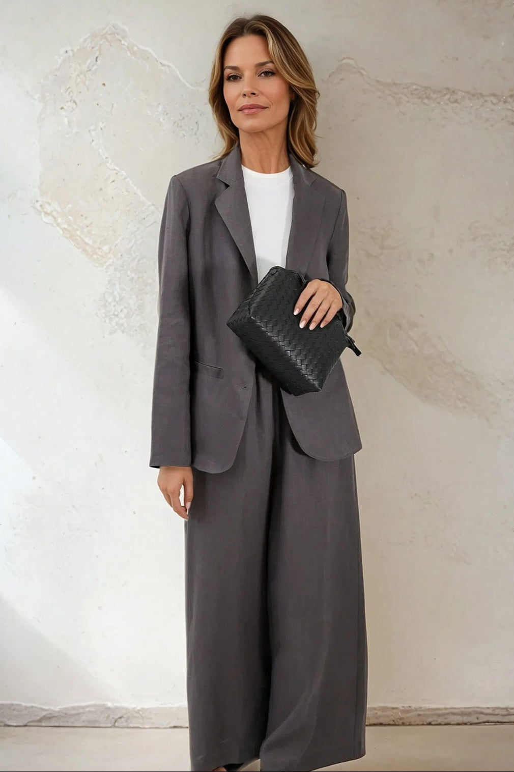 PALMETTO WIDE LEG PULL ON PANT IN ITALIAN LINEN - Jarbo