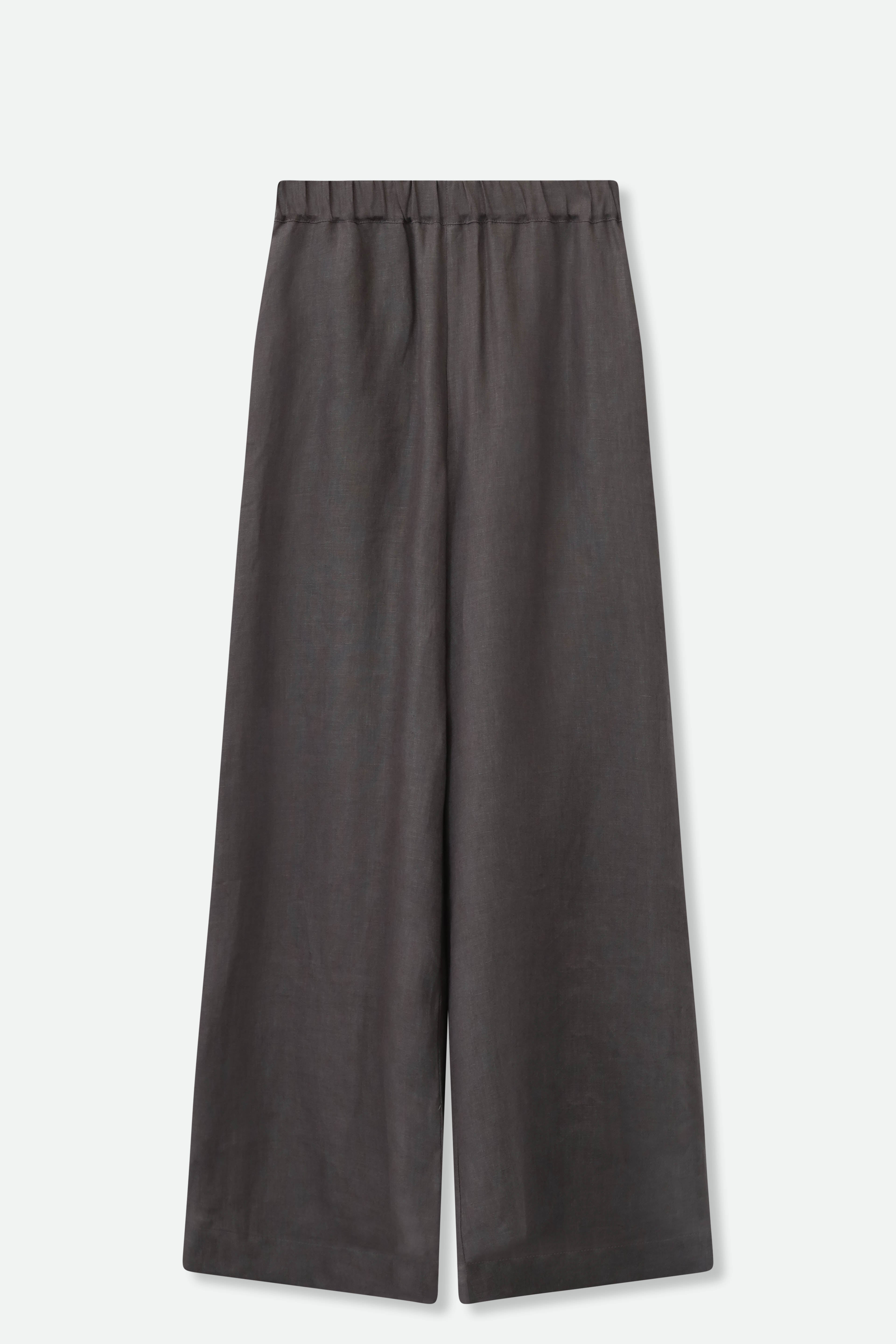 PALMETTO WIDE LEG PULL ON PANT IN ITALIAN LINEN - Jarbo