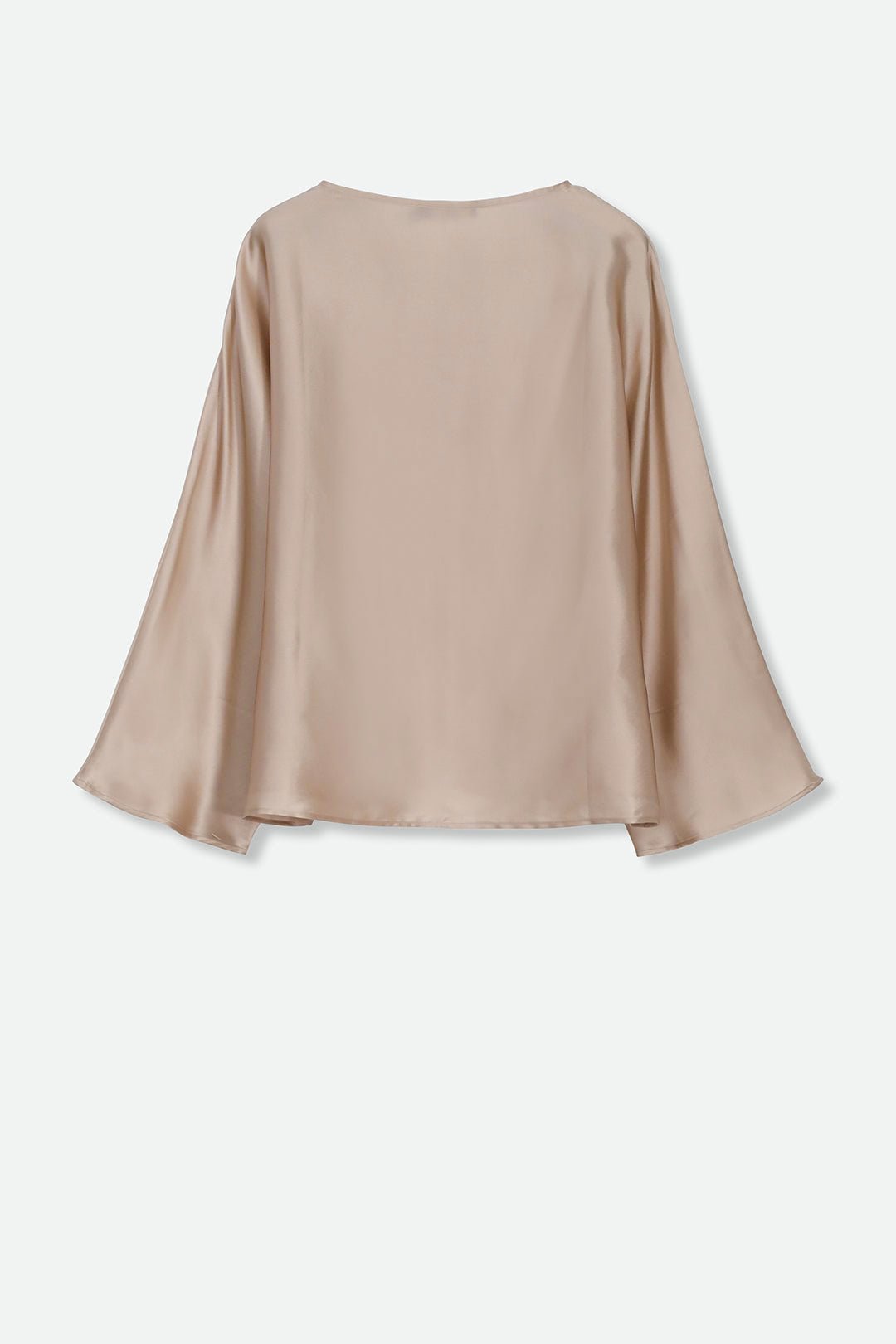 PAOLO BATEAU NECK BLOUSE IN SILK CHARMEUSE - Jarbo