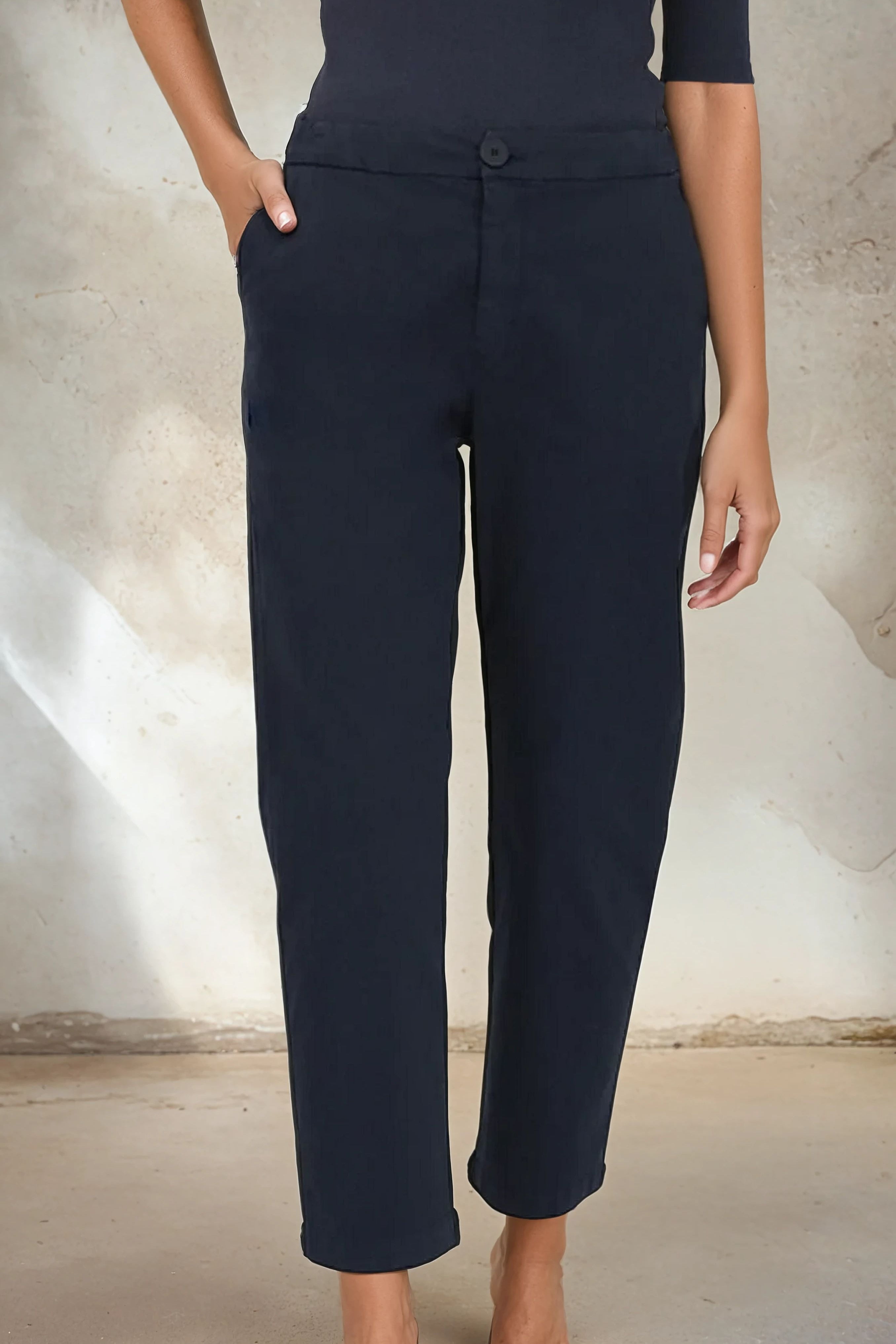 PASCAL BACK SEAMED PANT IN ITALIAN STRETCH COTTON - Jarbo