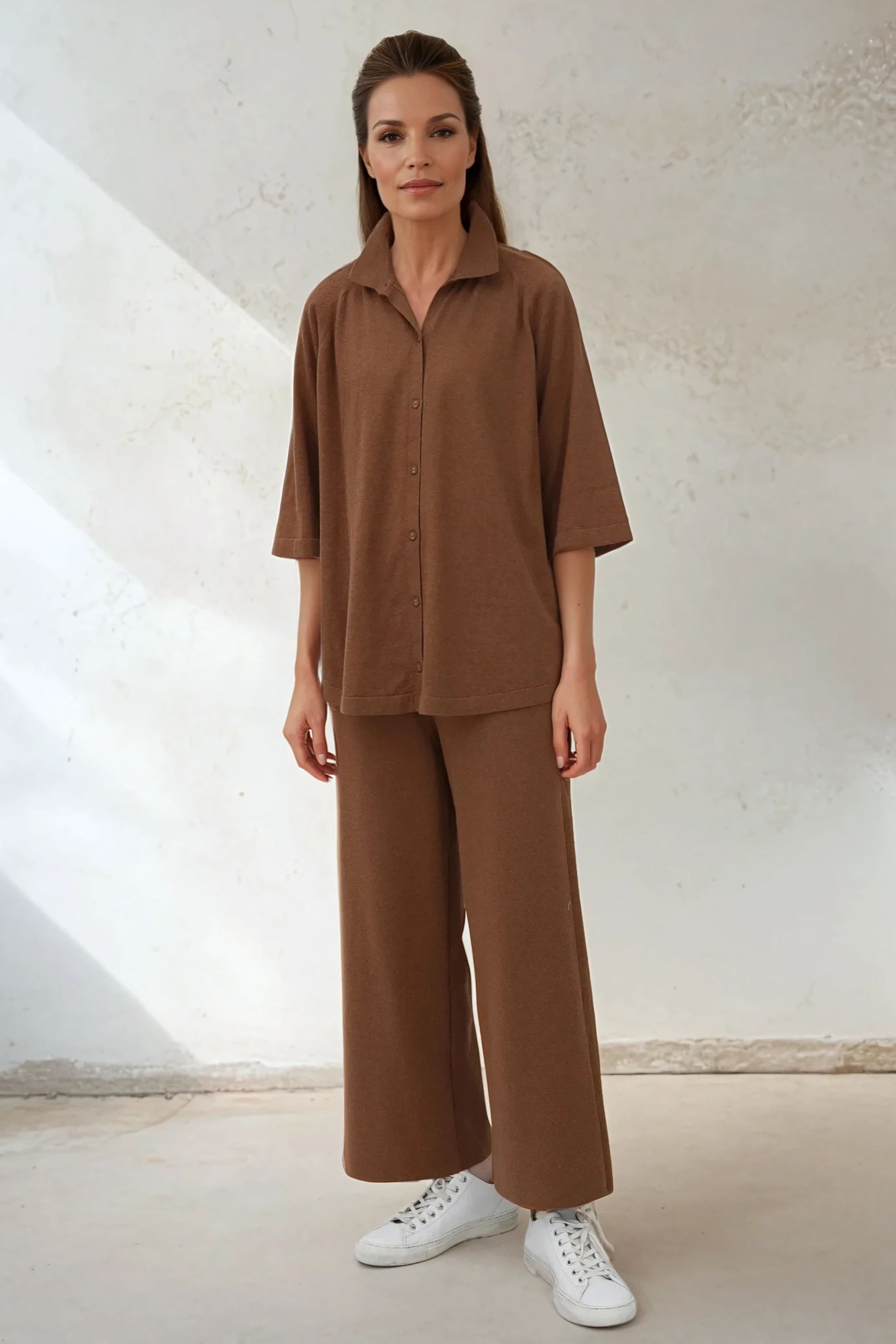 PAYTON WIDE LEG CROP PANT IN KNIT PIMA COTTON - Jarbo