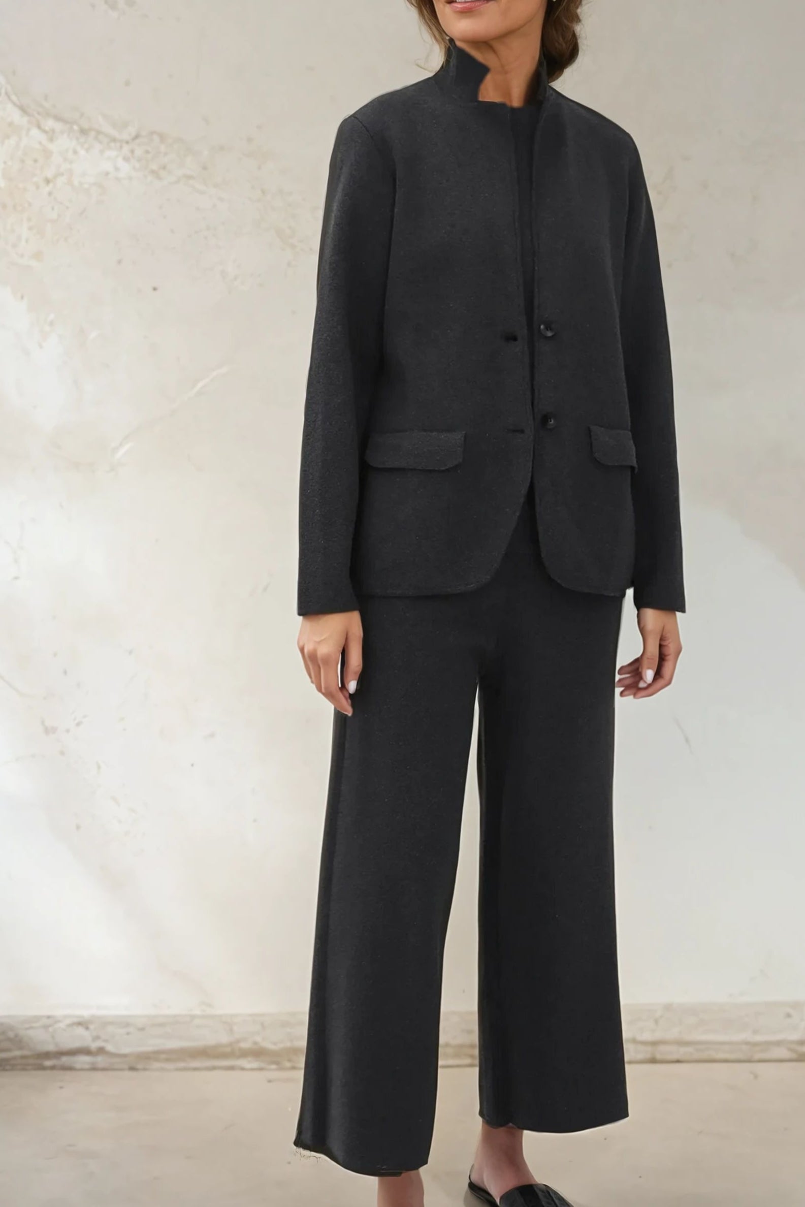 PAYTON WIDE LEG CROP PANT IN KNIT PIMA COTTON - Jarbo
