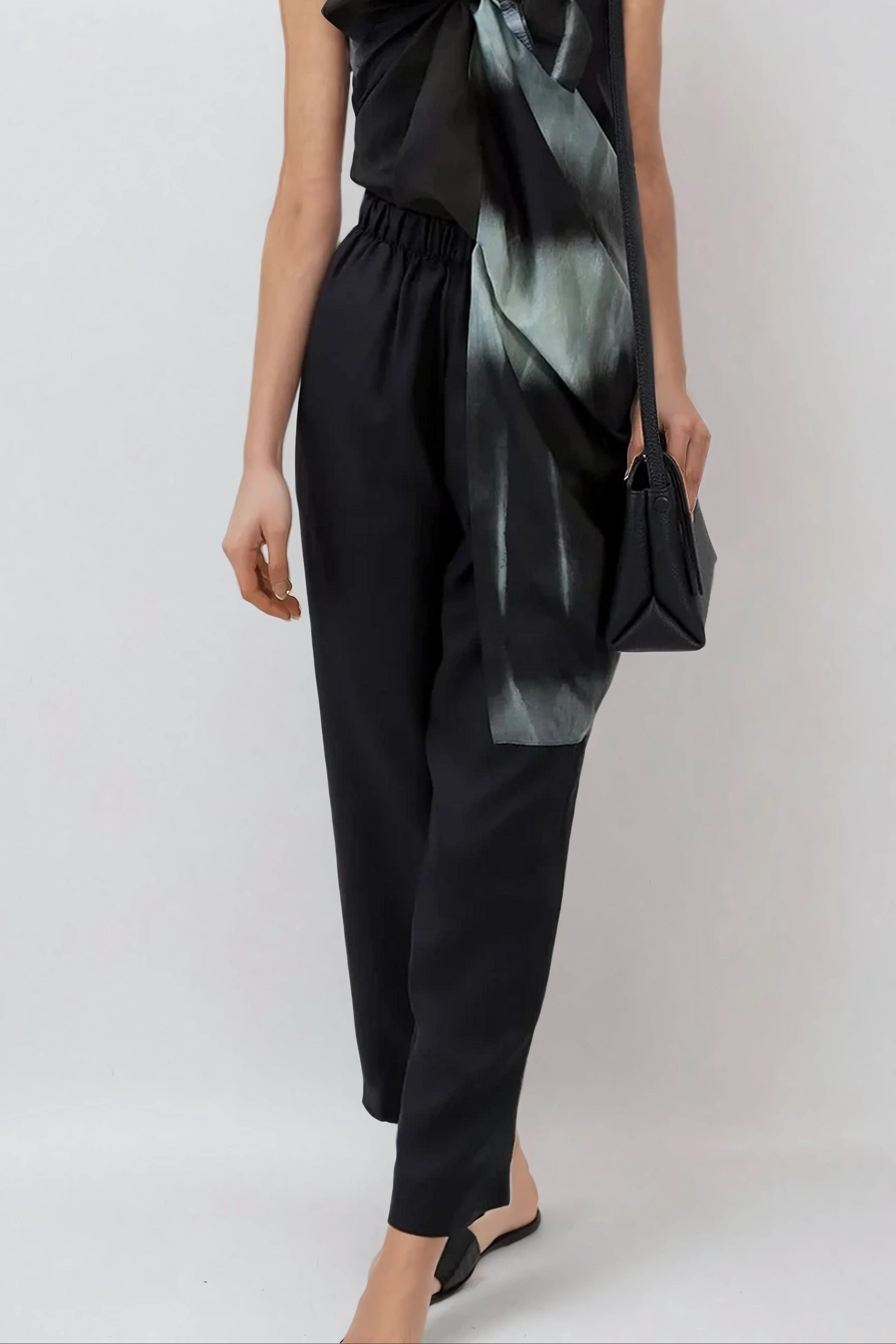 PAZ SILK TWILL NARROW LEG PANT - Jarbo