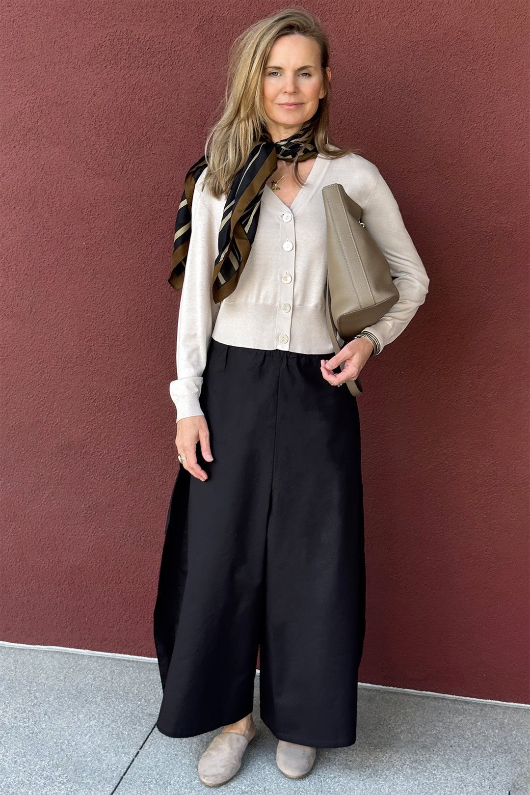 PETAL PANT IN ITALIAN FINE STRETCH COTTON - Jarbo