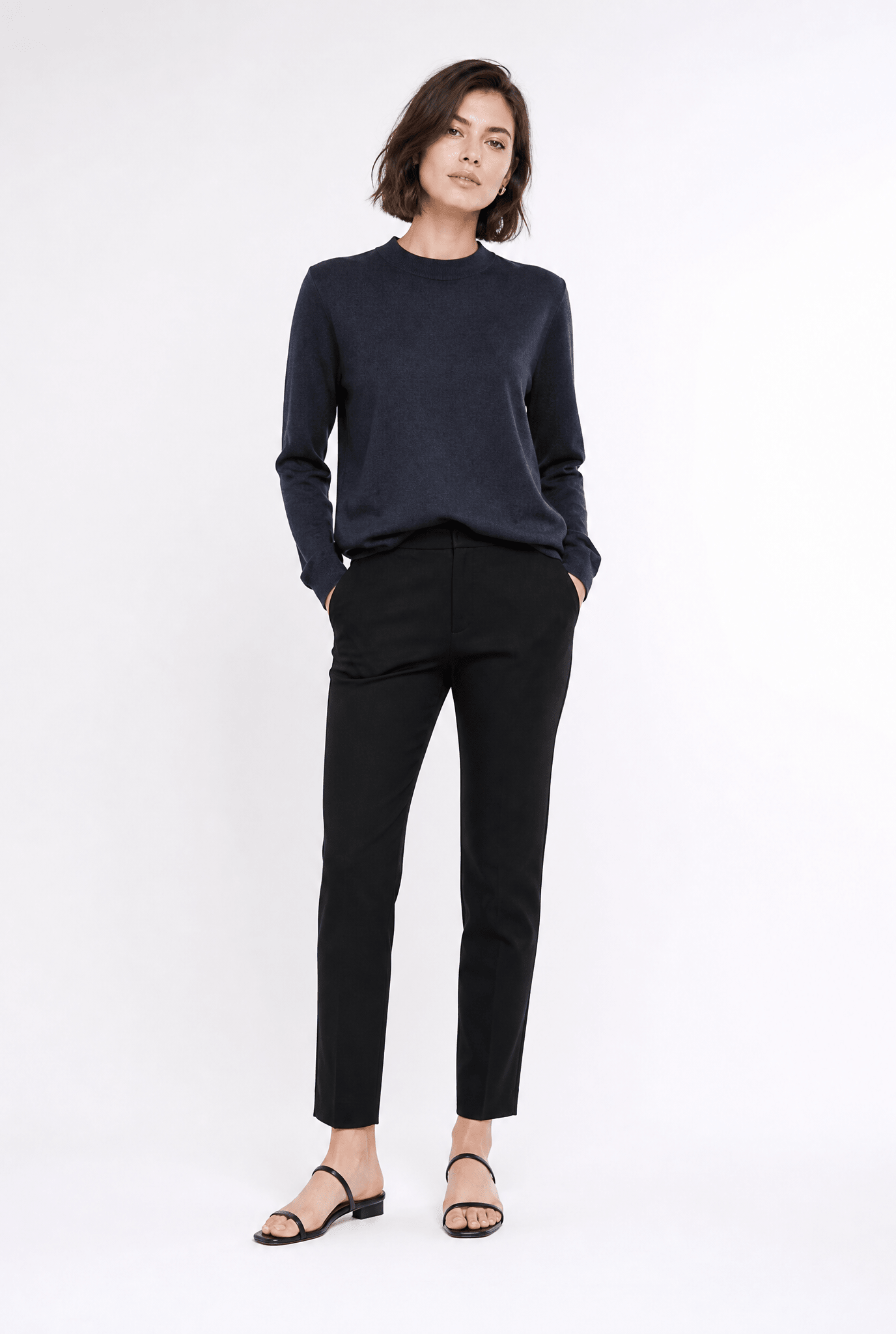 PEYTON ANGLE POCKET TROUSER IN STRETCH DENIM - Jarbo