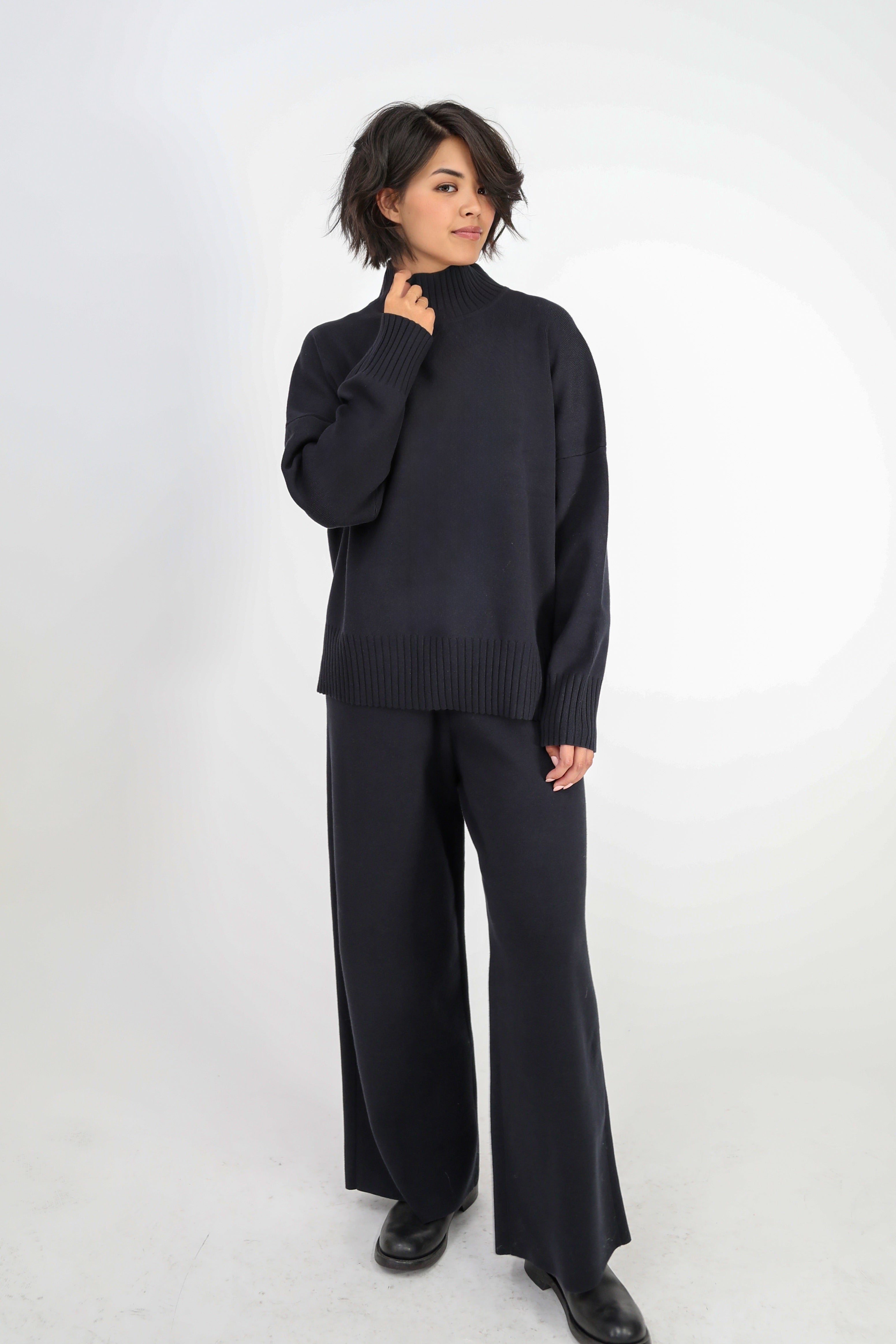 PIERO WIDE LEG PANT 100% ITALIAN COTTON - Jarbo