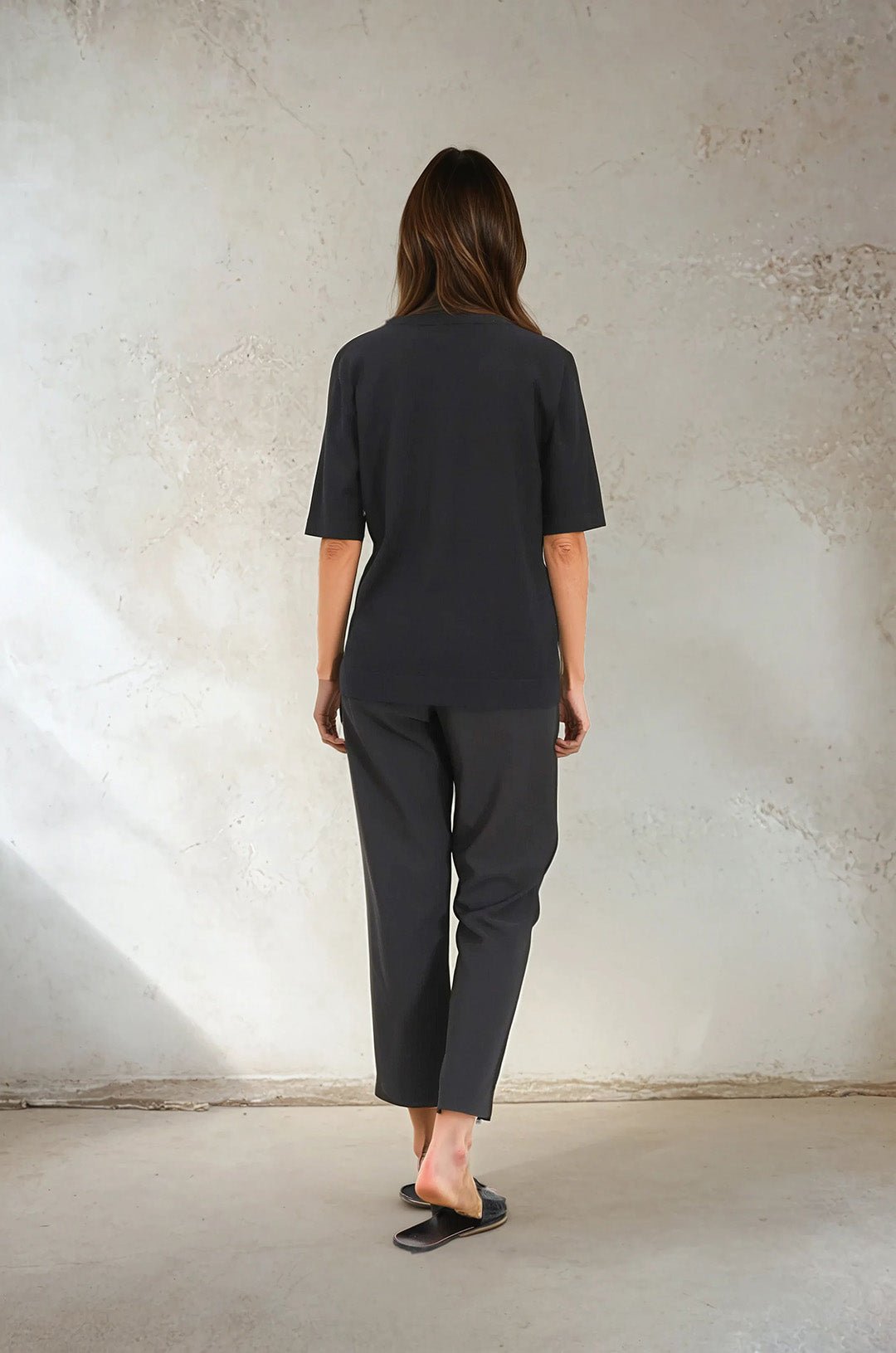 PLAZA SIDE ZIP IN ITALIAN TECHNICAL STRETCH - Jarbo