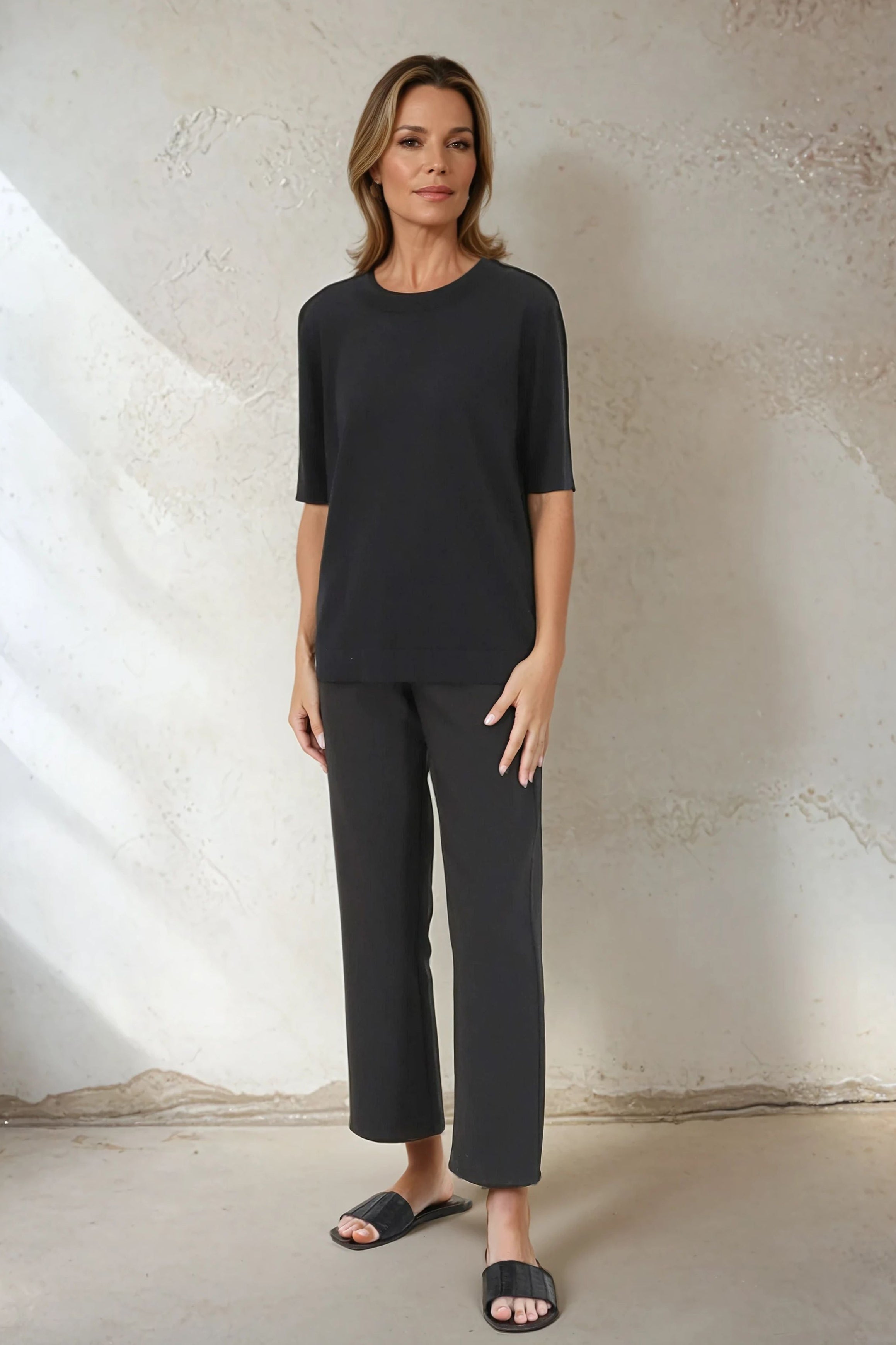 PLAZA SIDE ZIP IN ITALIAN TECHNICAL STRETCH - Jarbo