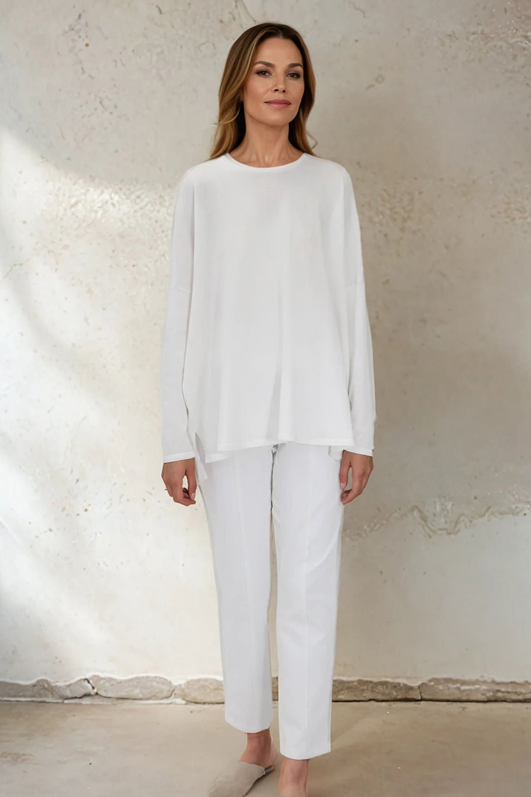 PRIMROSE CREW IN KNIT PIMA COTTON STRETCH - Jarbo