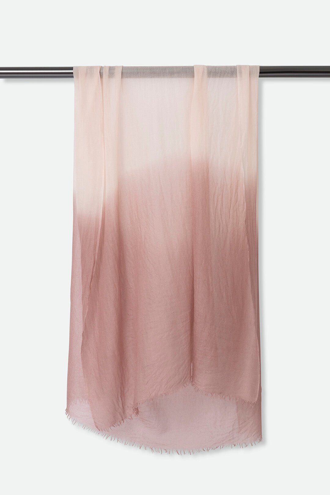 ROSE PETAL LIGHTWEIGHT SCARF IN HAND DYED CASHMERE - Jarbo