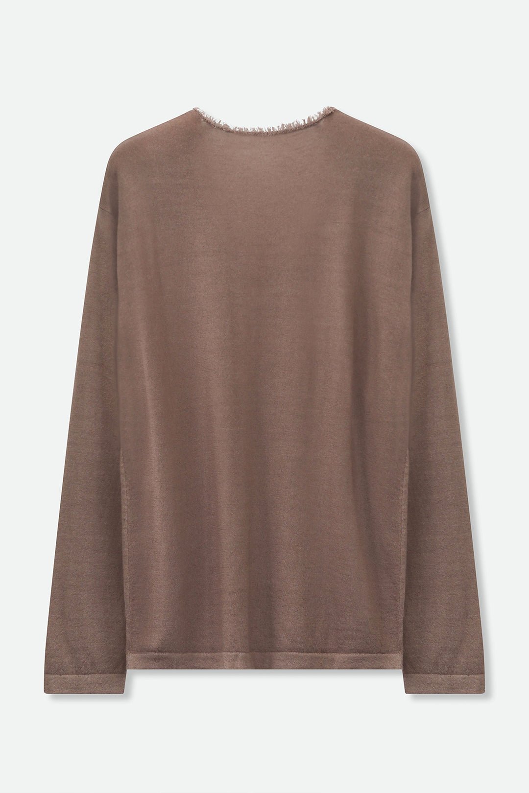 ROWAN OVAL V FRINGE NECK IN HAND - DYED CASHMERE - Jarbo