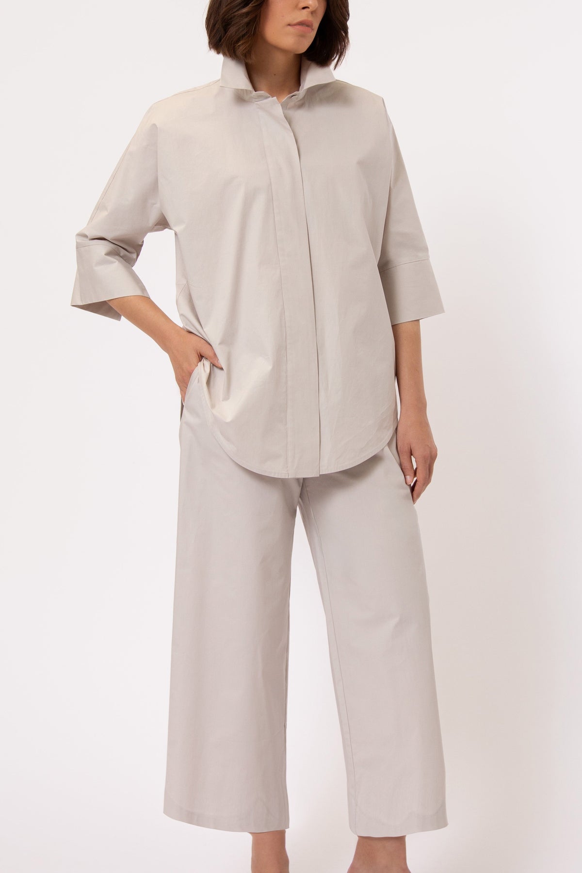 SAHANA DOLMAN SHIRT IN COTTON POPLIN - Jarbo