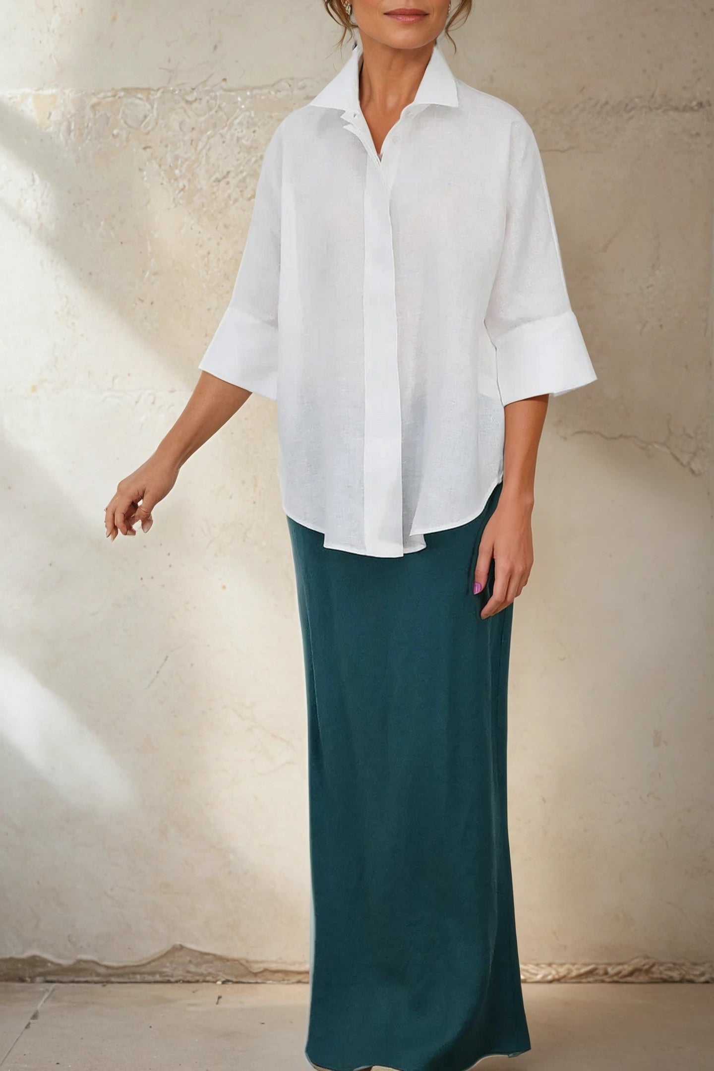 SAHANA DOLMAN SHIRT IN LINEN - Jarbo
