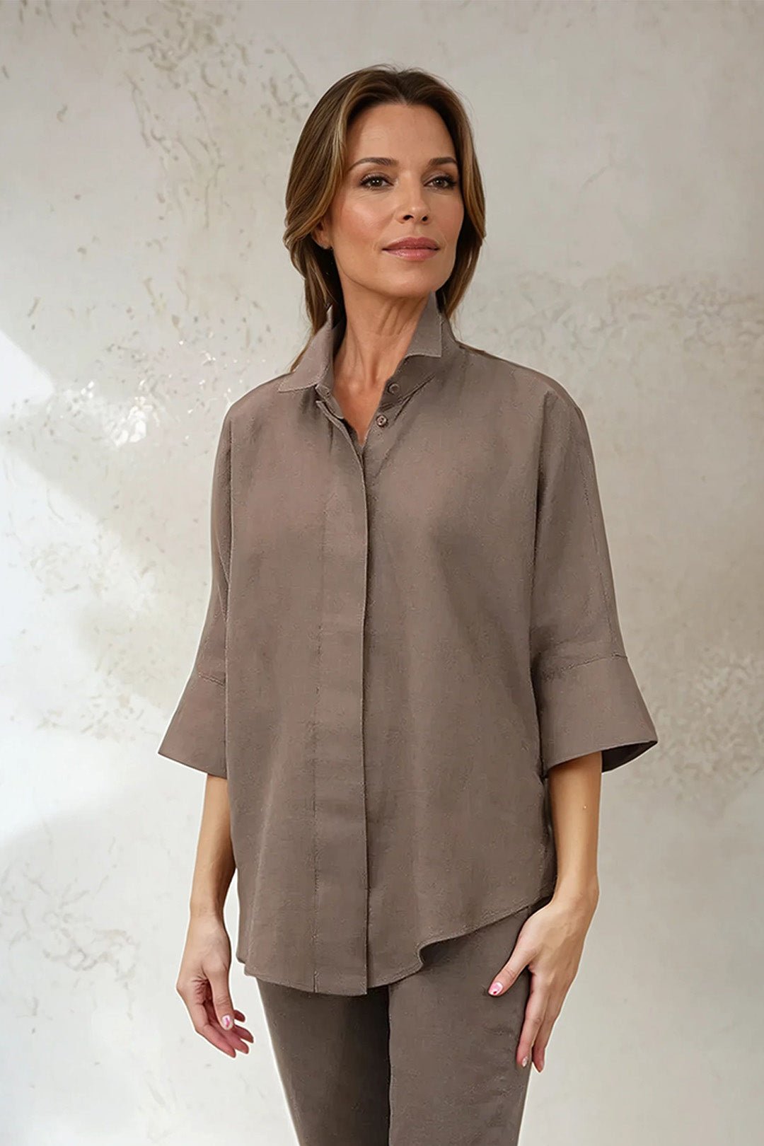 SAHANA DOLMAN SHIRT IN LINEN - Jarbo