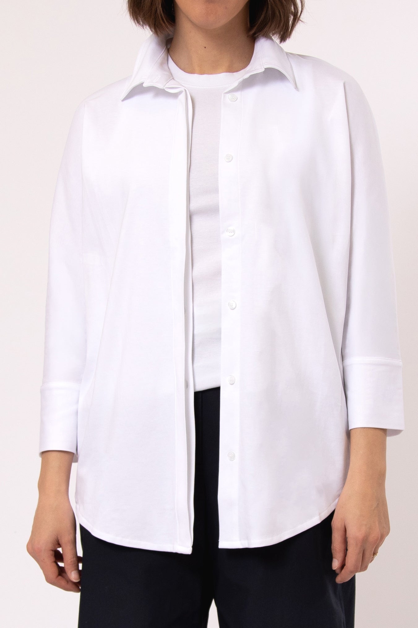 SAHANA DOLMAN SHIRT IN PIMA COTTON STRETCH - Jarbo
