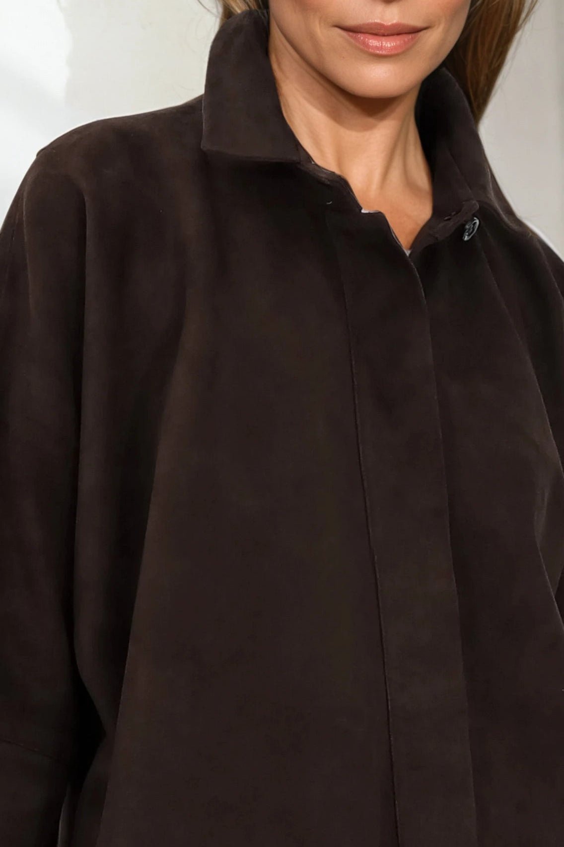 SAHANA DOLMAN SUEDE IN DARK CHOCOLATE SUEDE - Jarbo