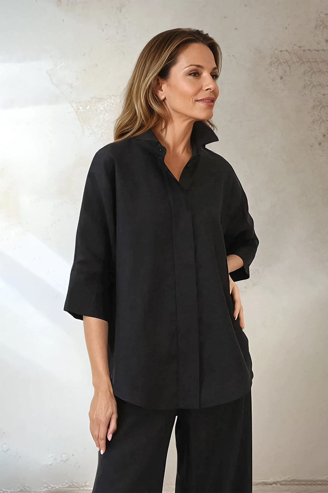 SAHANA DOLMAN SHIRT IN LINEN