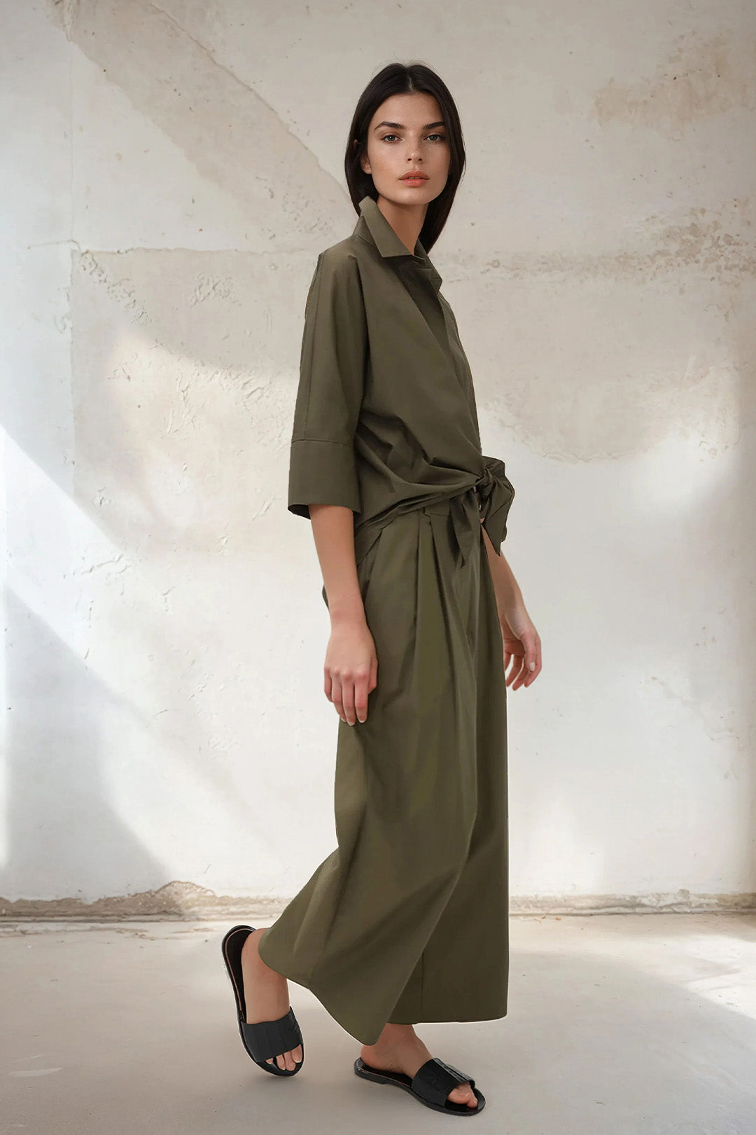 SAHANA DOLMAN SHIRT IN COTTON POPLIN