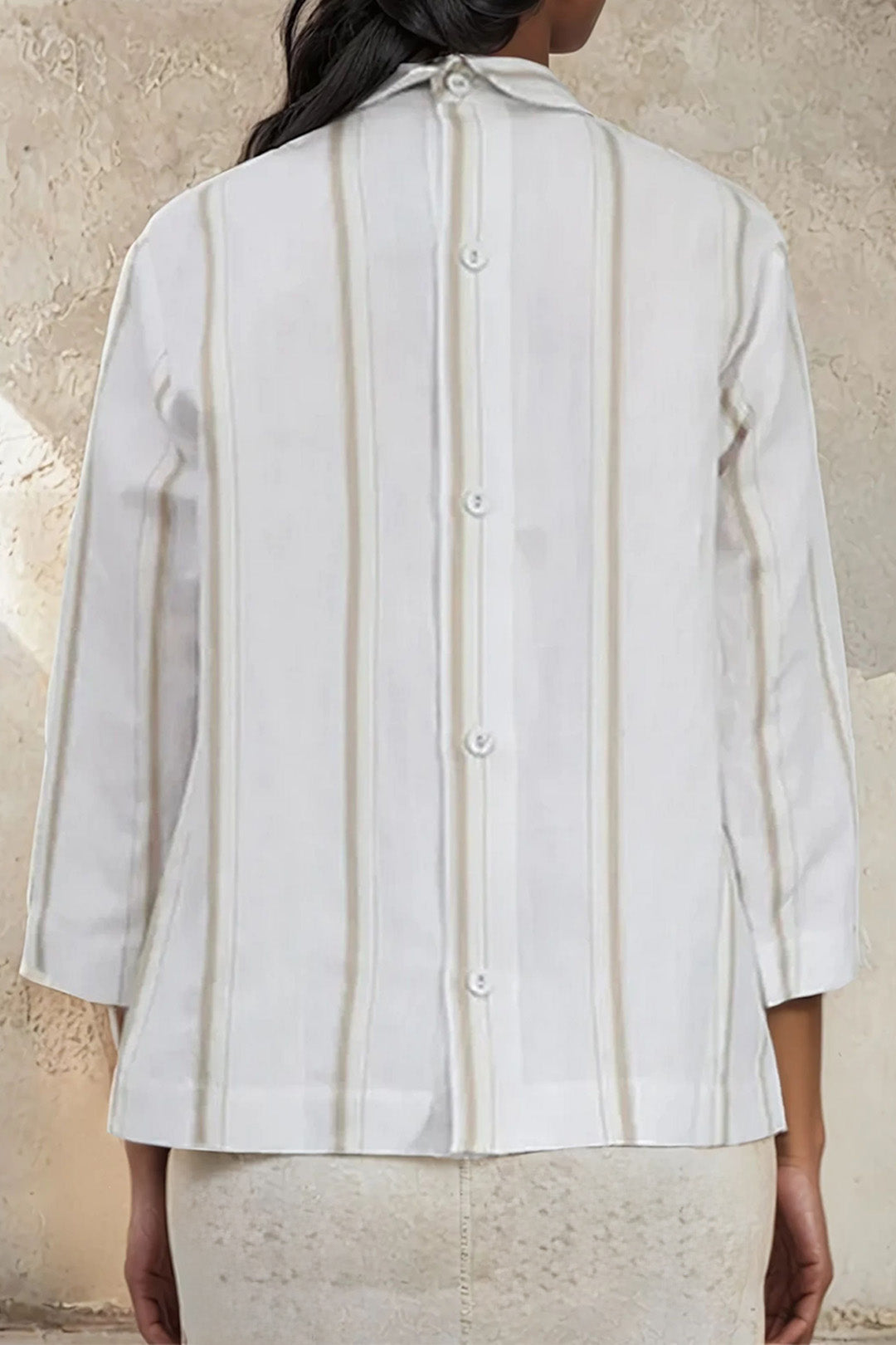LILY PATCH POCKET 3/4 LIGHTWEIGHT JACKET IN LINEN-COTTON