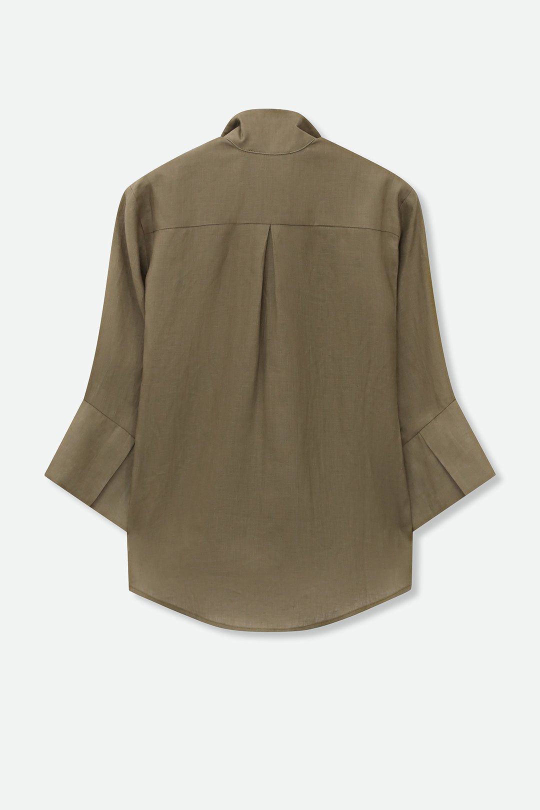 SANDRINE WIDE-CUFF SHIRT IN ITALIAN LINEN - Jarbo