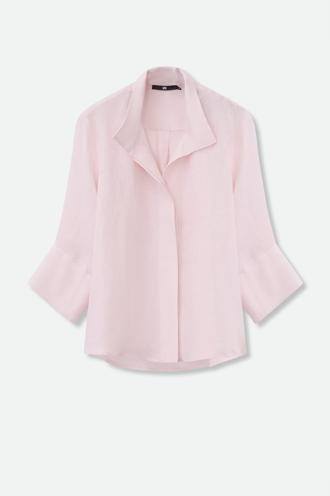 SANDRINE WIDE-CUFF SHIRT IN ITALIAN LINEN - Jarbo